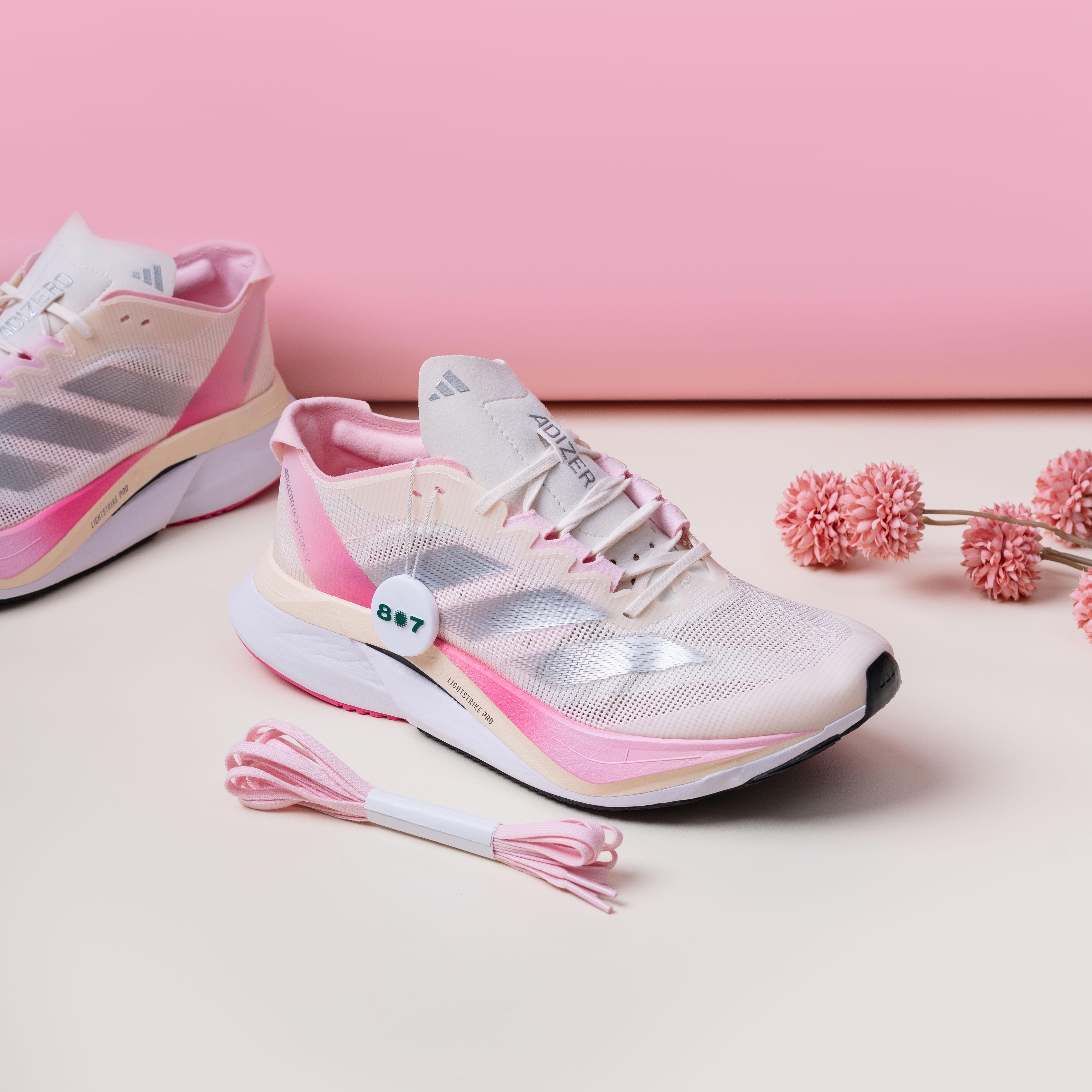 Adidas Adizero Boston 12 Chalk White Clear Pink
