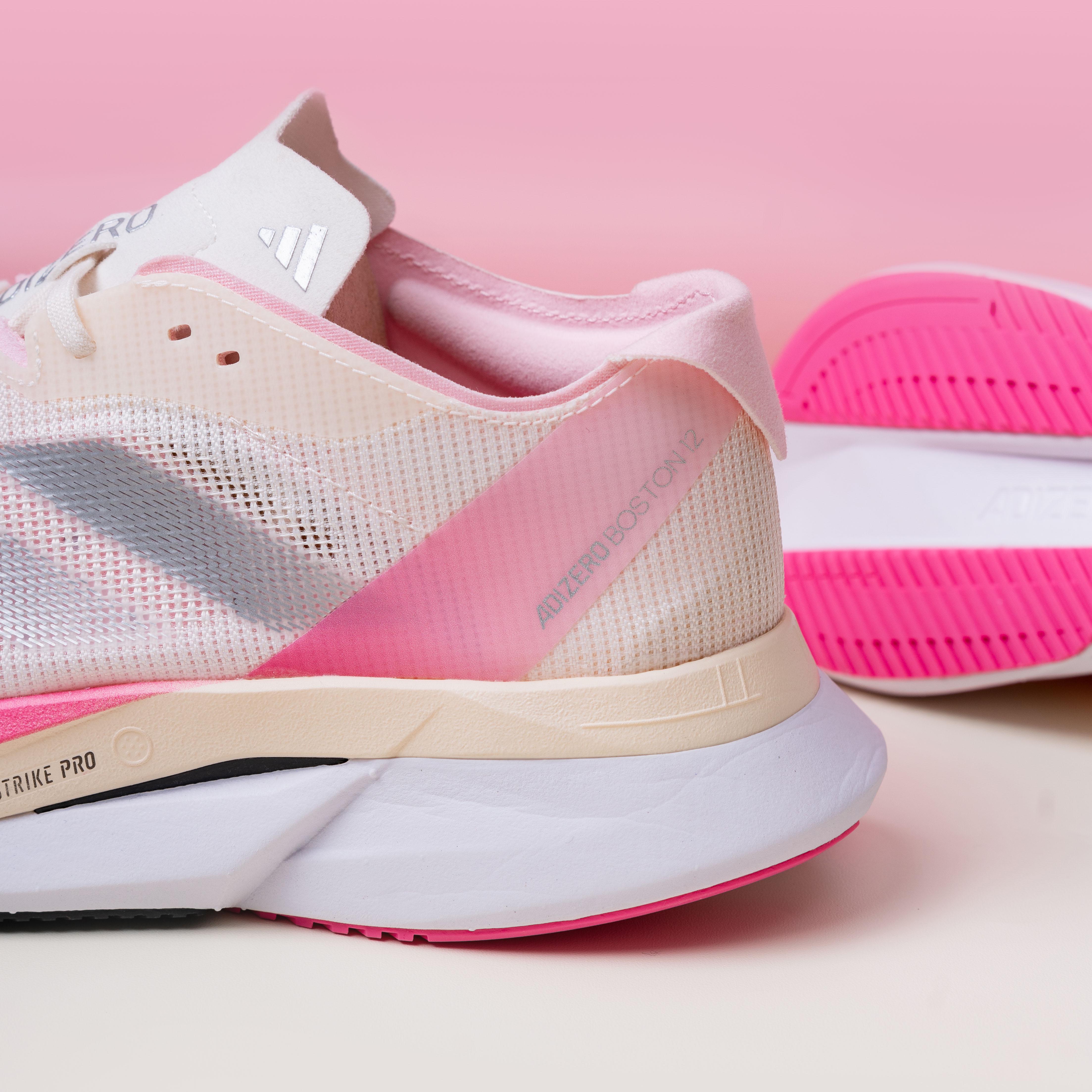 Adidas Adizero Boston 12 Chalk White Clear Pink