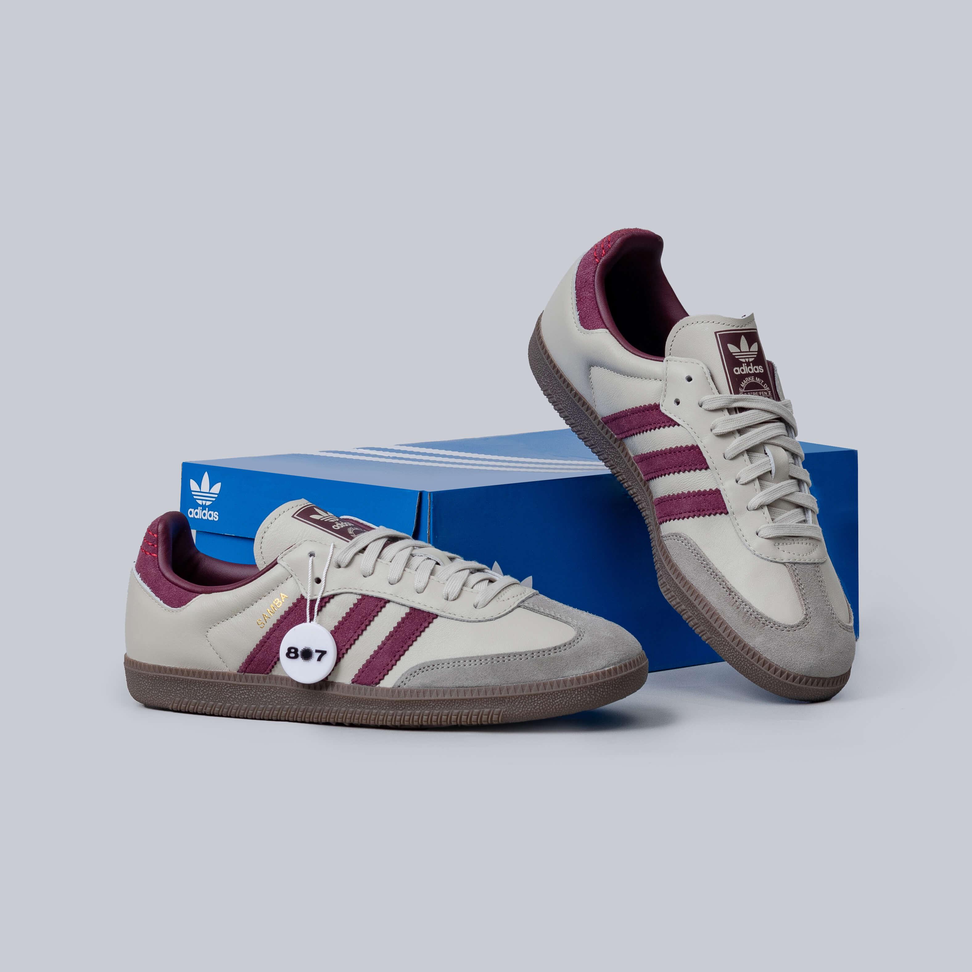 Adidas Samba OG Putty Grey Maroon