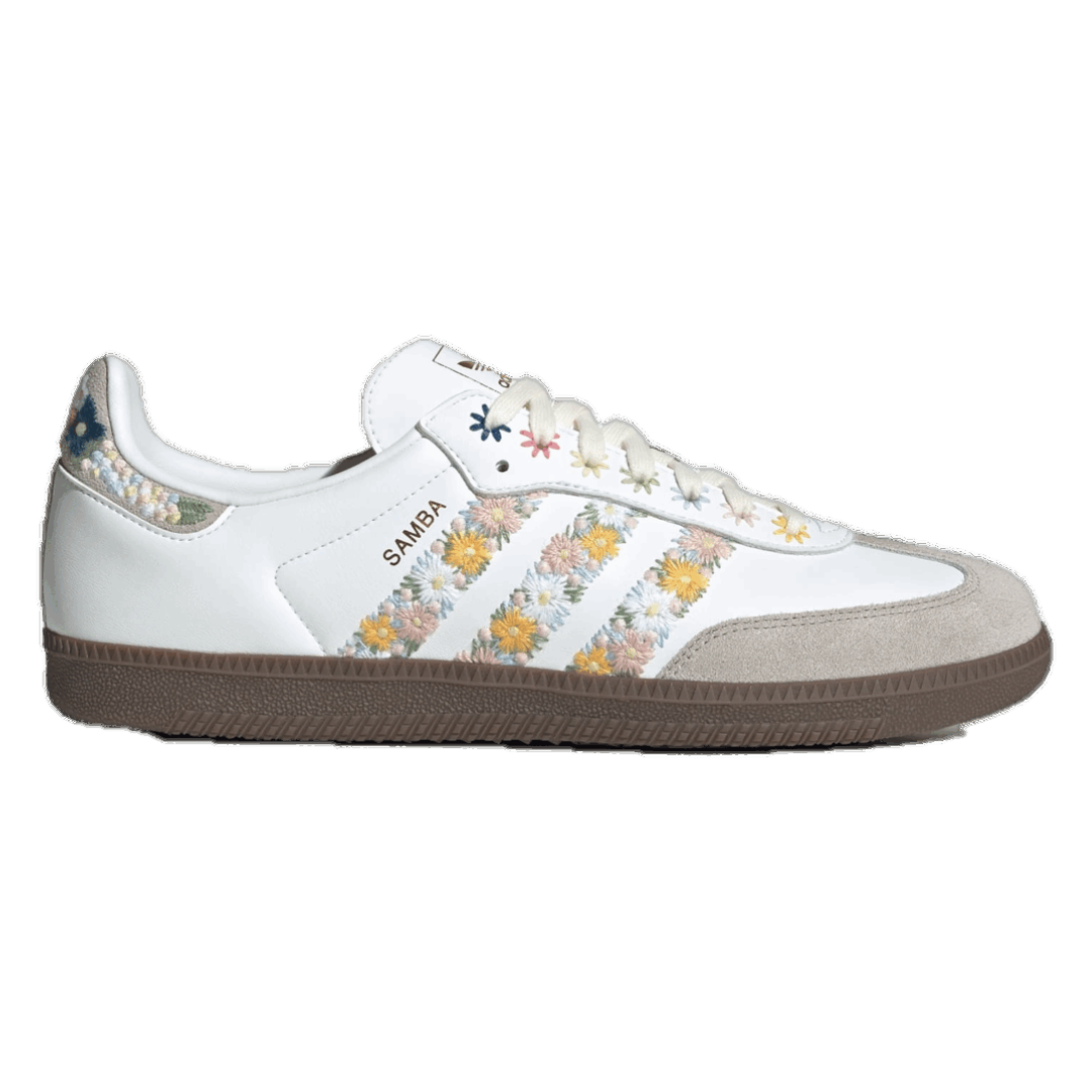 Adidas Samba OG Satin Floral Cloud White Clear Granite