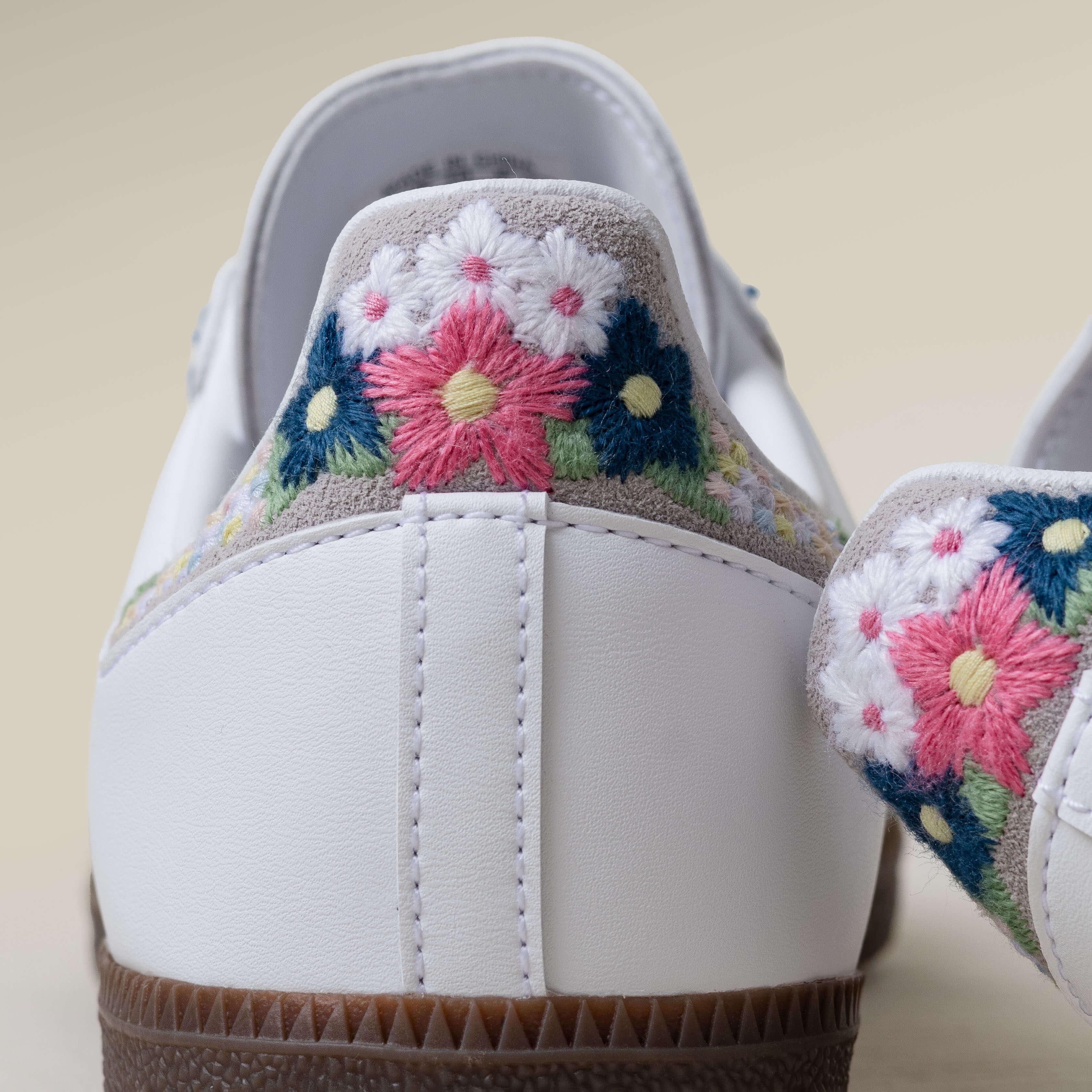 Adidas Samba OG Satin Floral Cloud White Clear Granite