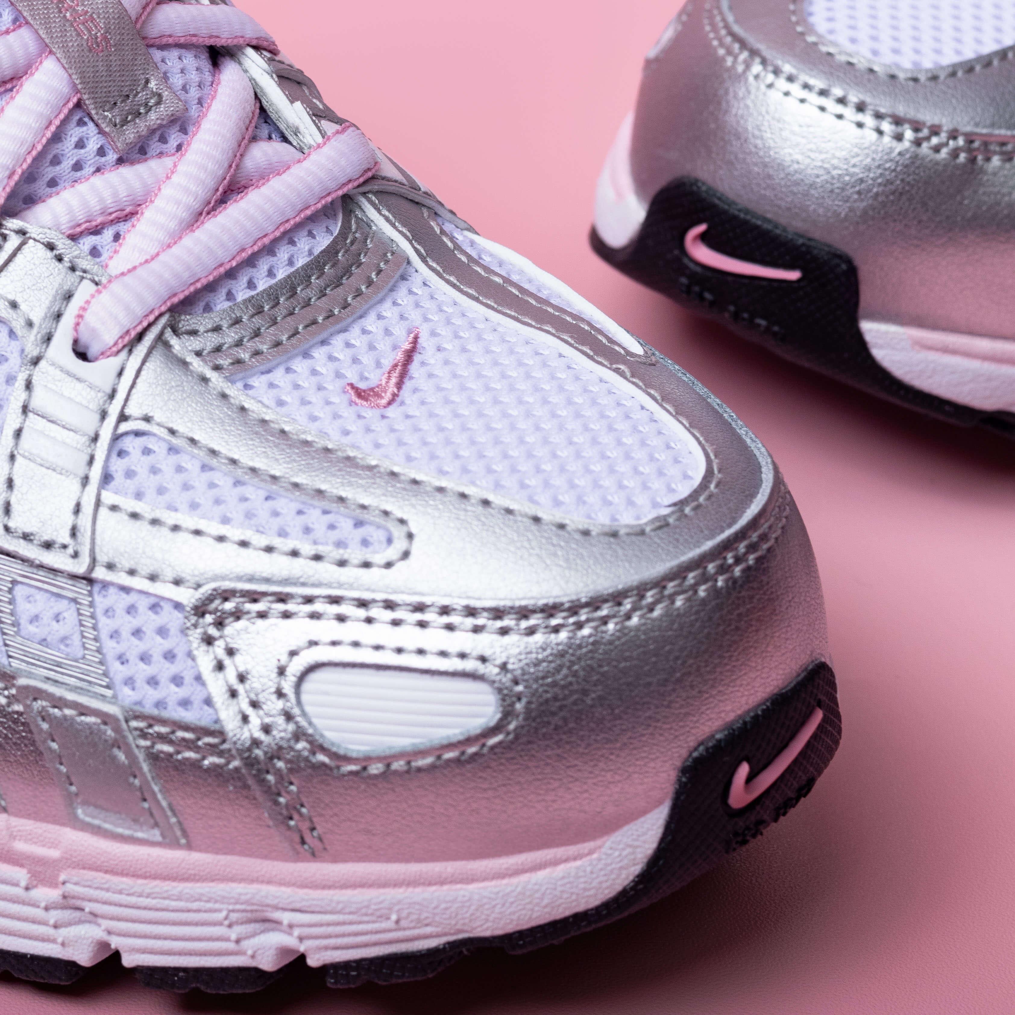 Nike P6000 White Elemental Pink Metallic Silver