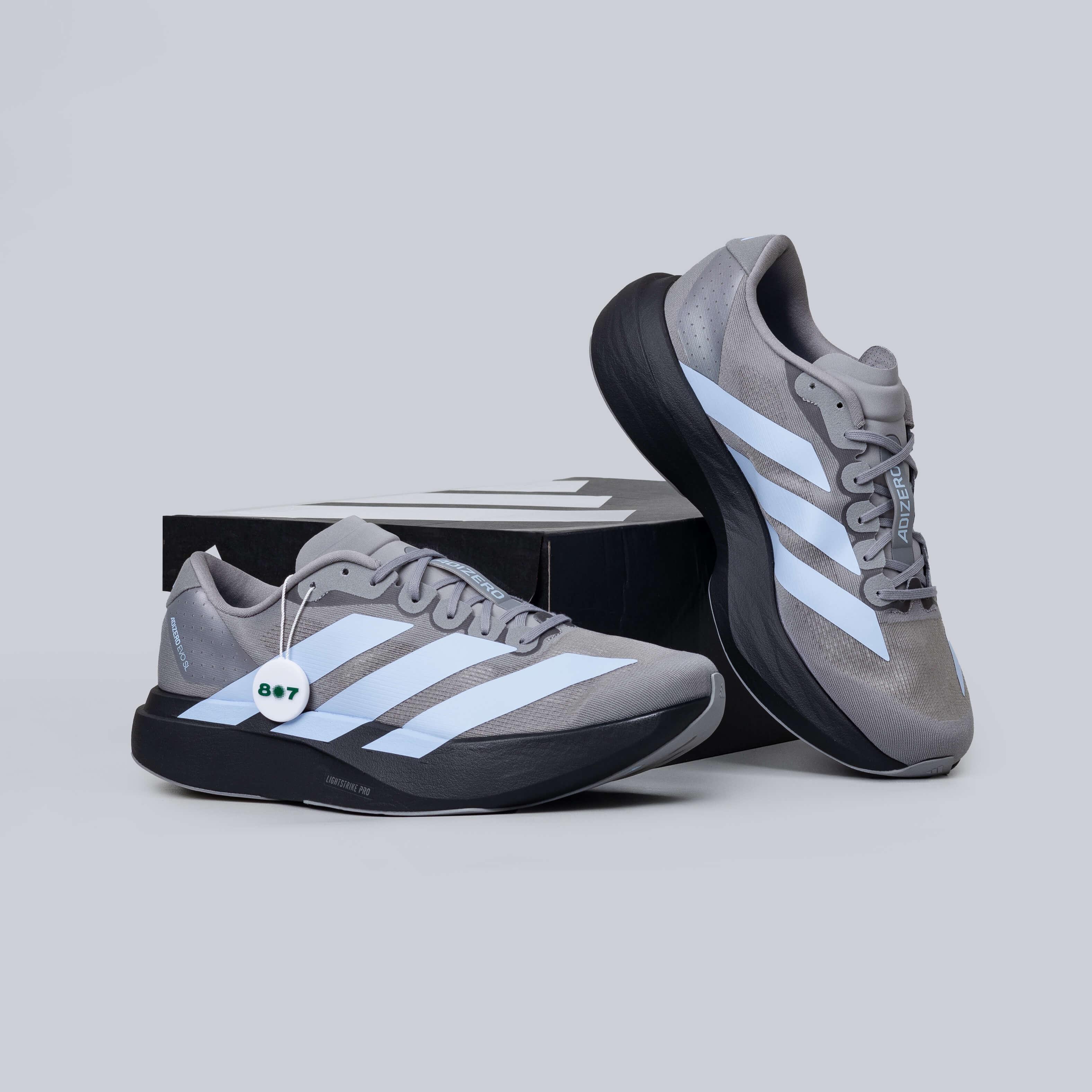 Adidas Adizero Evo SL Grey Glow Blue