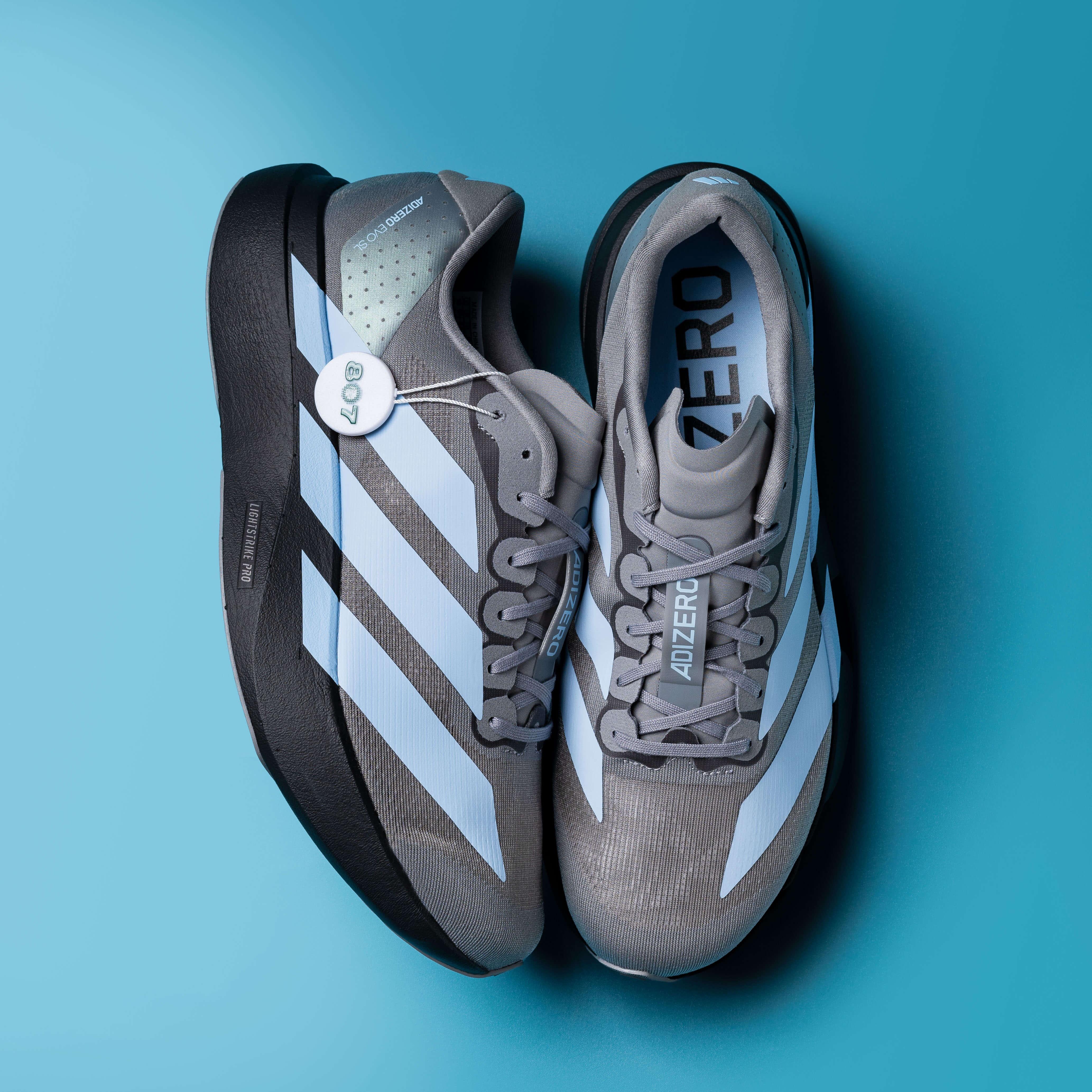 Adidas Adizero Evo SL Grey Glow Blue