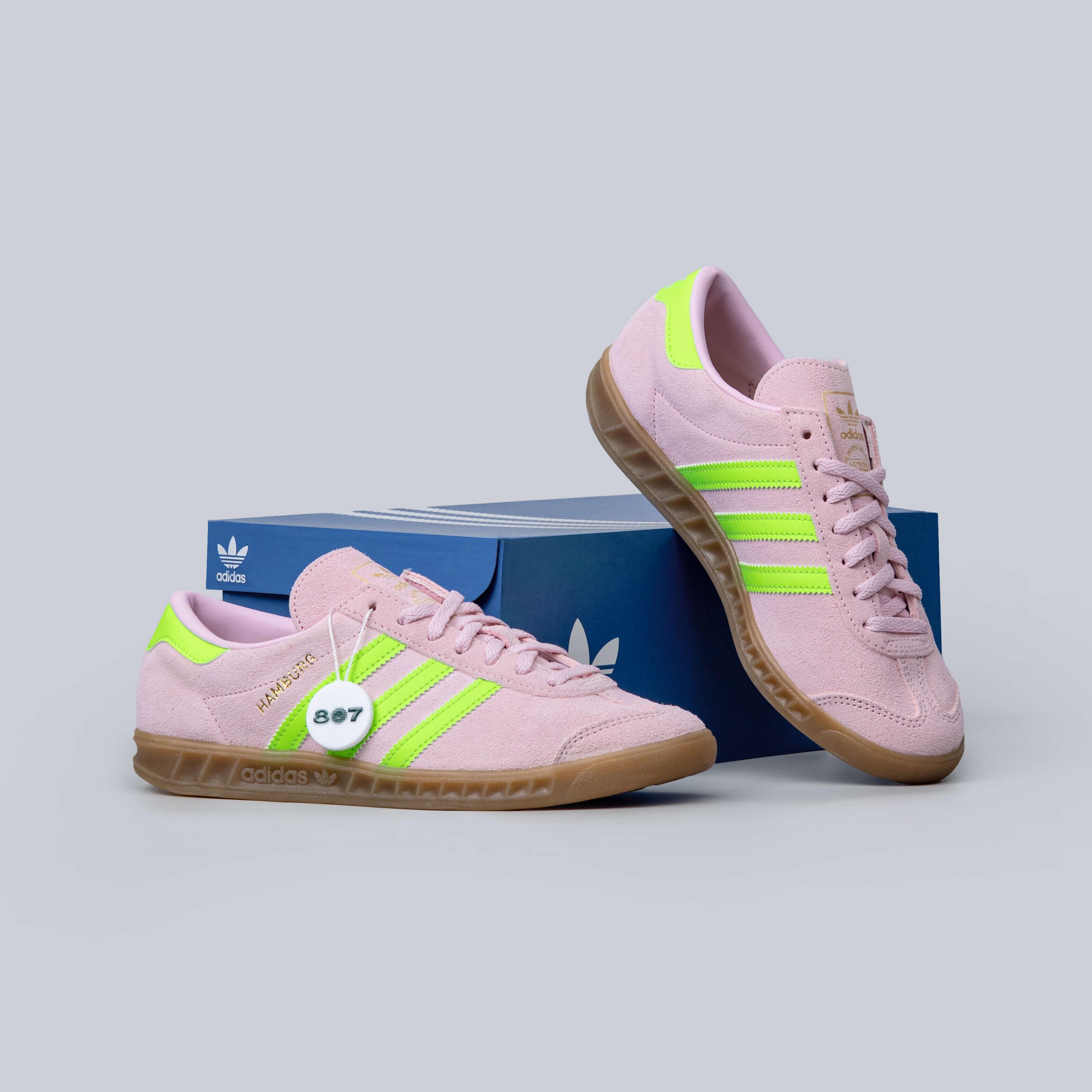 Adidas Hamburg Clear Pink Solar Green Gold Metallic
