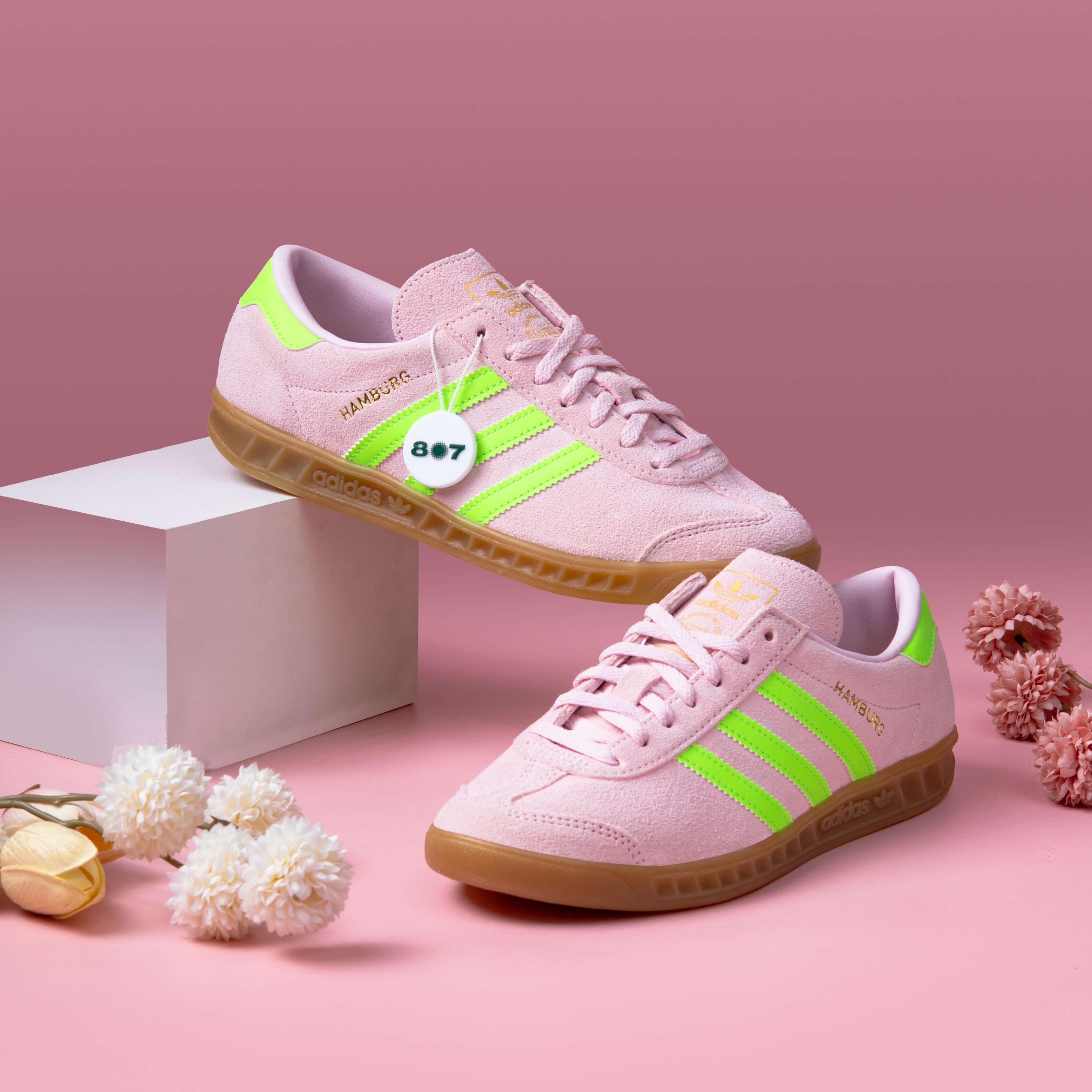 Adidas Hamburg Clear Pink Solar Green Gold Metallic
