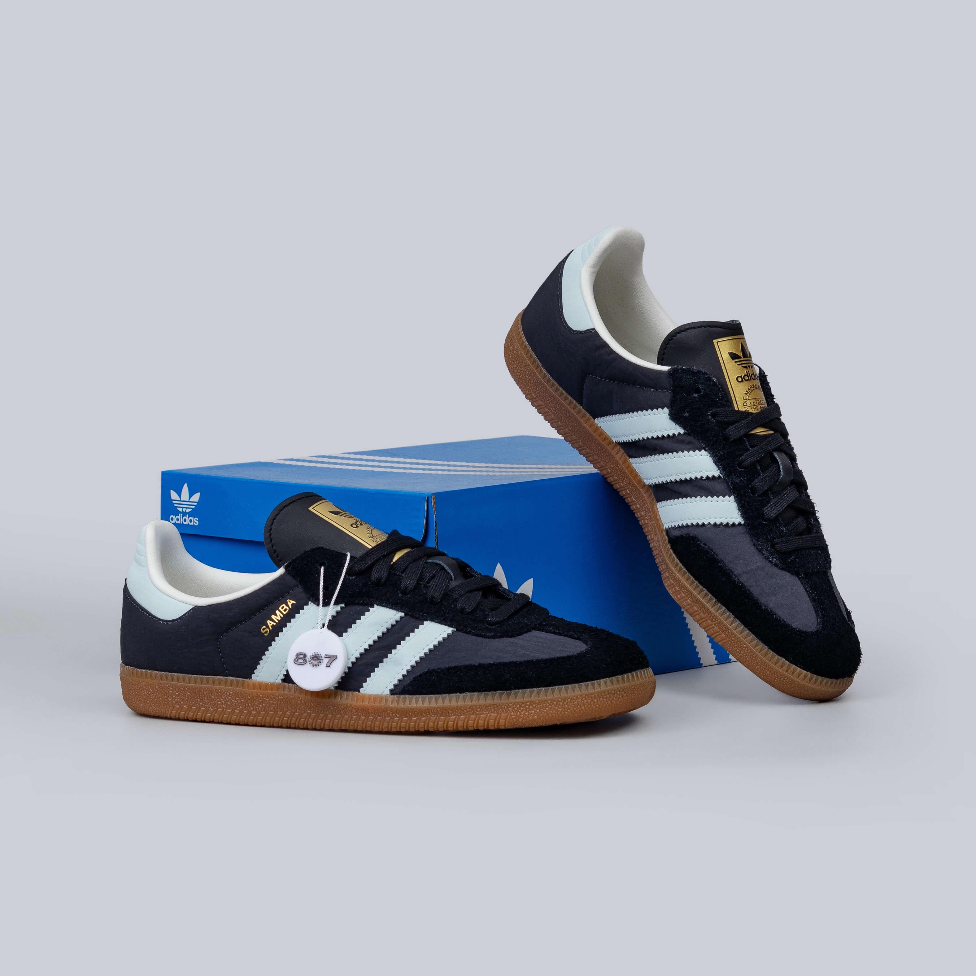 Adidas Samba OG Carbon Almost Blue Gum