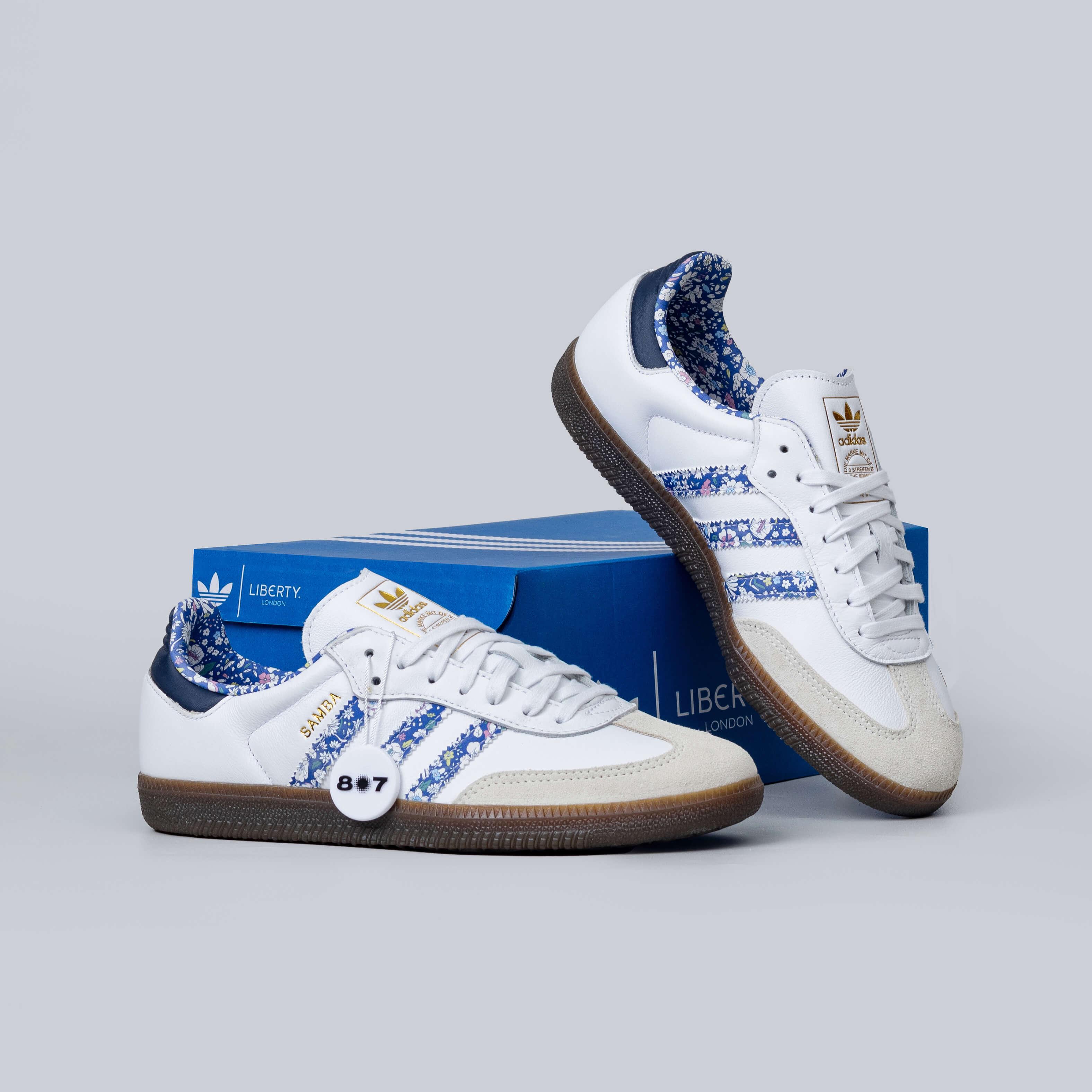Adidas Samba OG Liberty London Floral White Blue