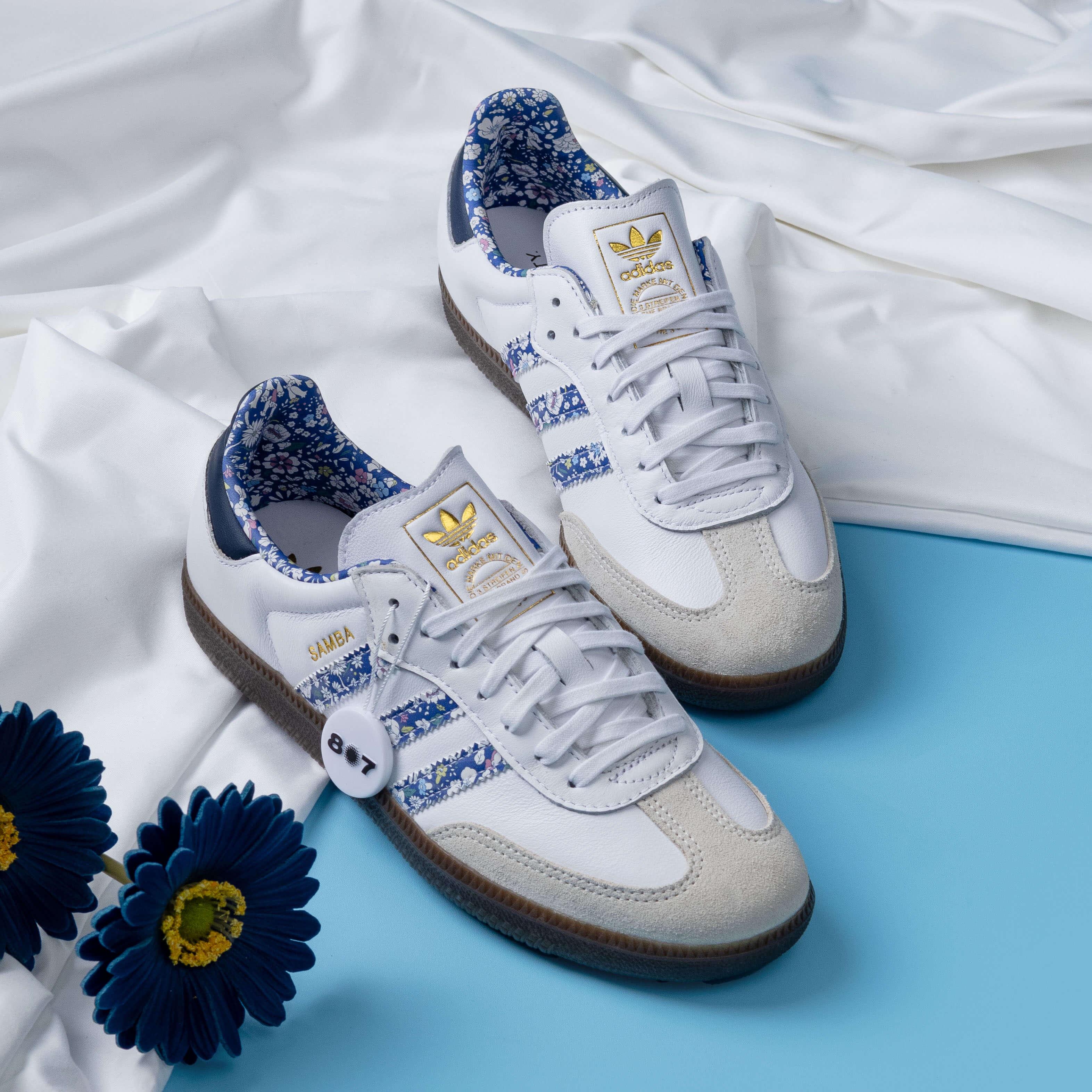Adidas Samba OG Liberty London Floral White Blue