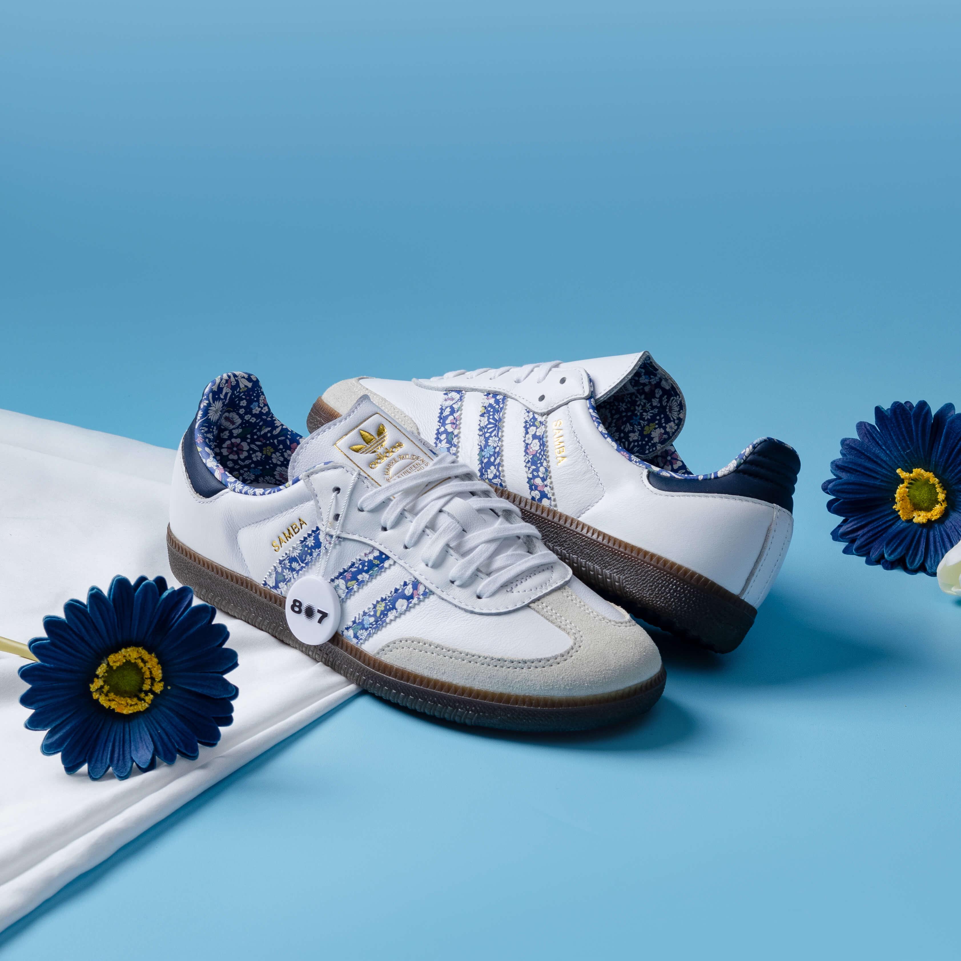 Adidas Samba OG Liberty London Floral White Blue