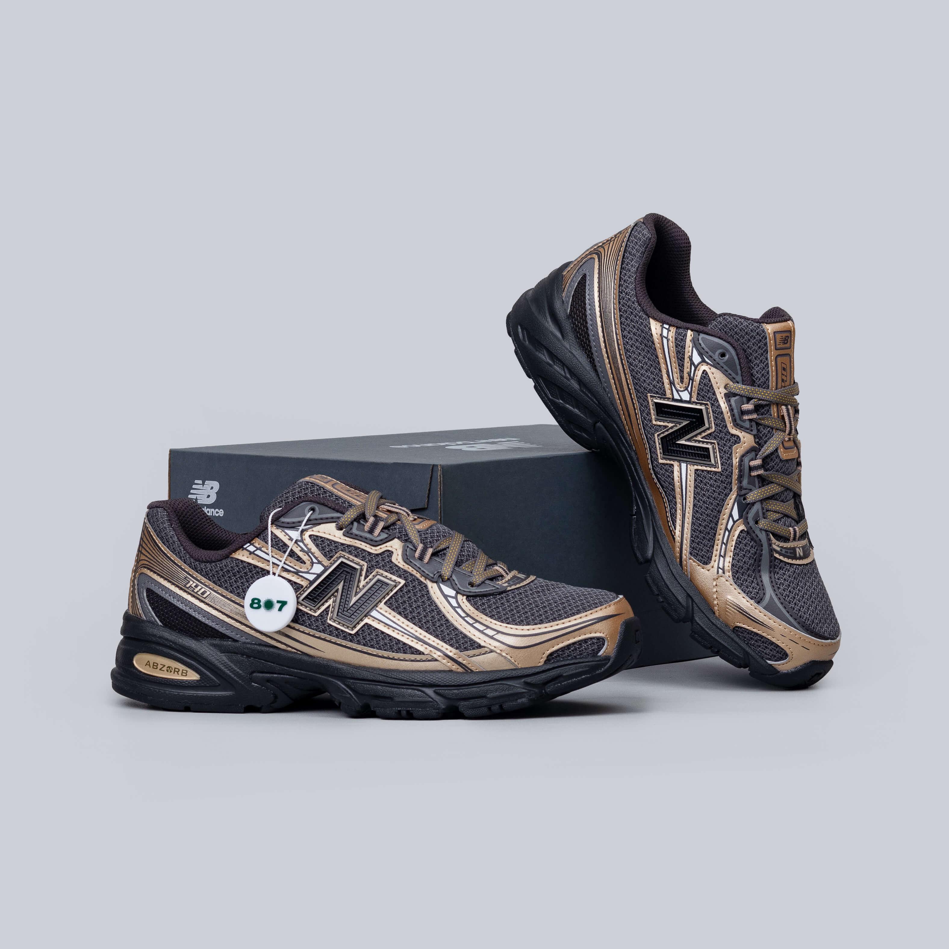 New Balance 740 V2 Black Castlerock Gold Metallic