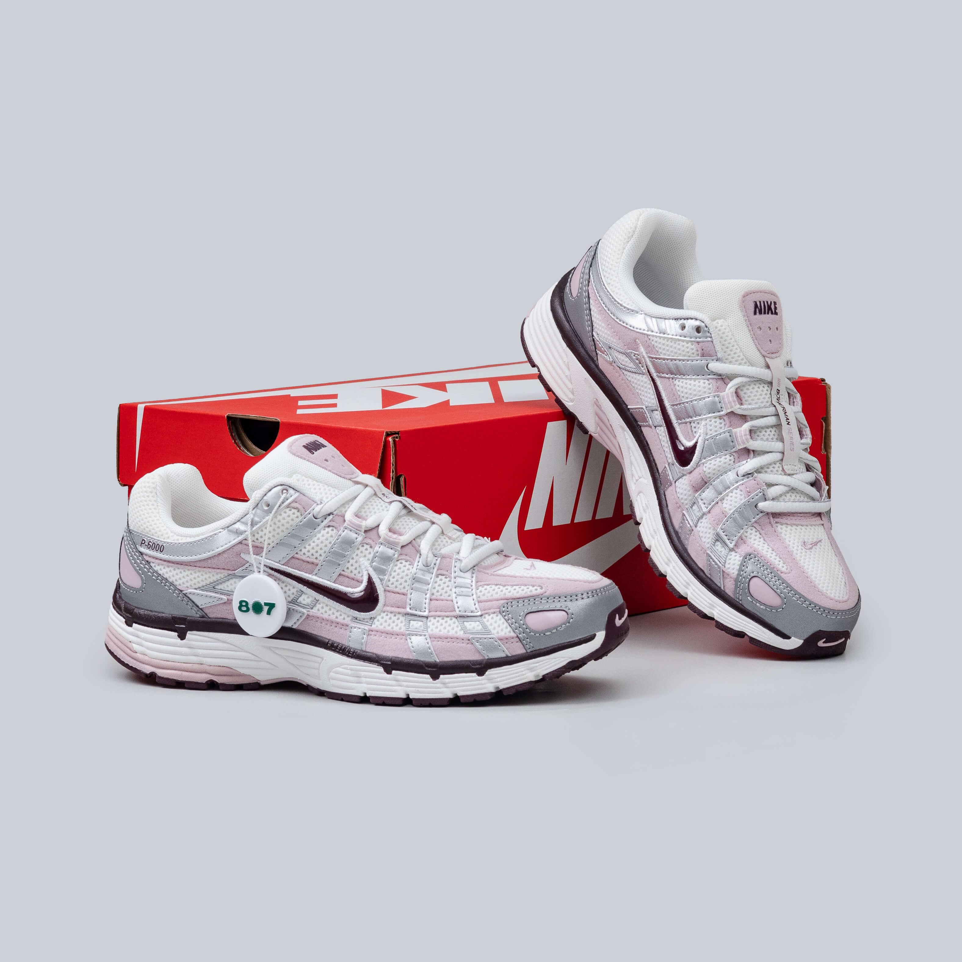 Nike P6000 Silver Burgundy Plum Chalk