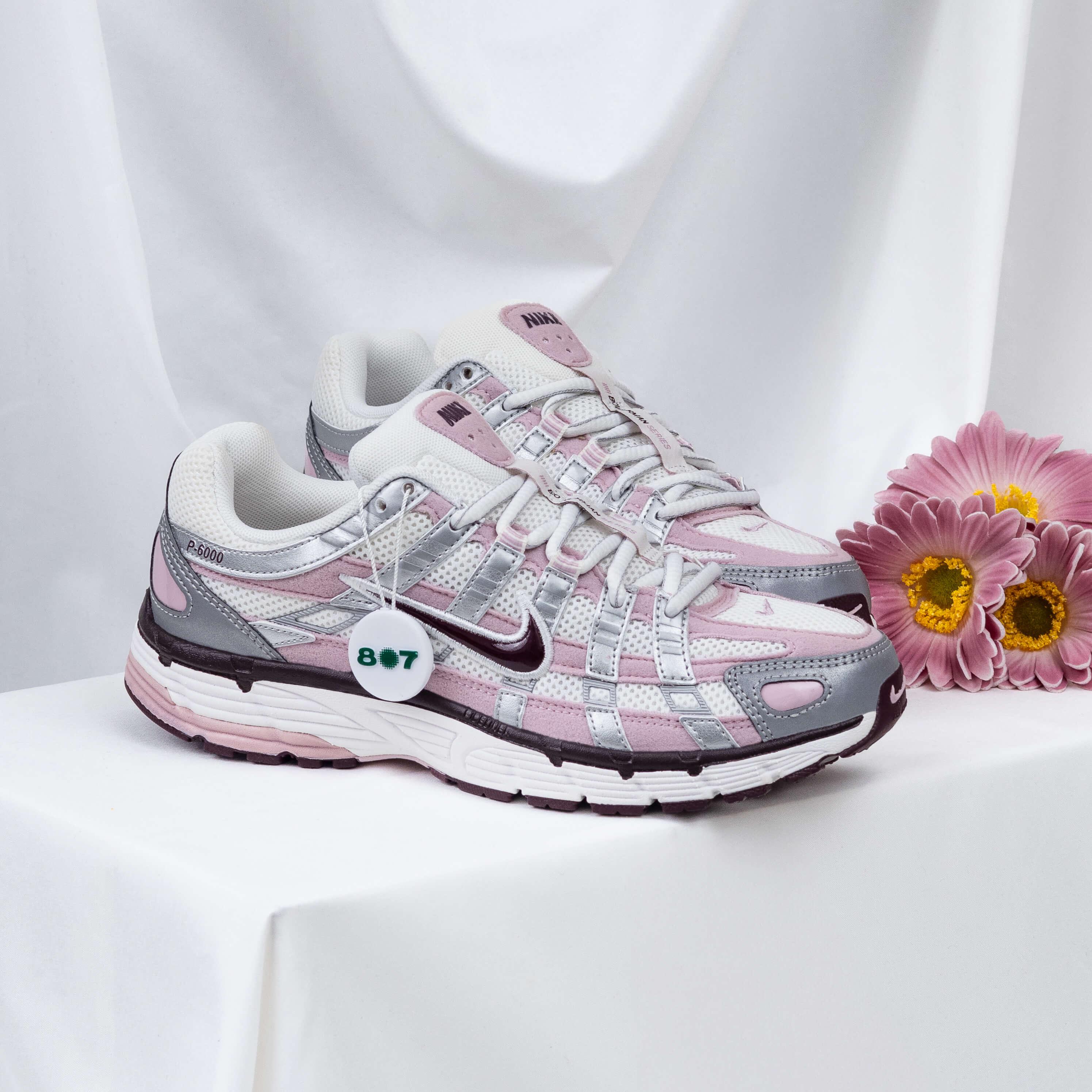 Nike P6000 Silver Burgundy Plum Chalk