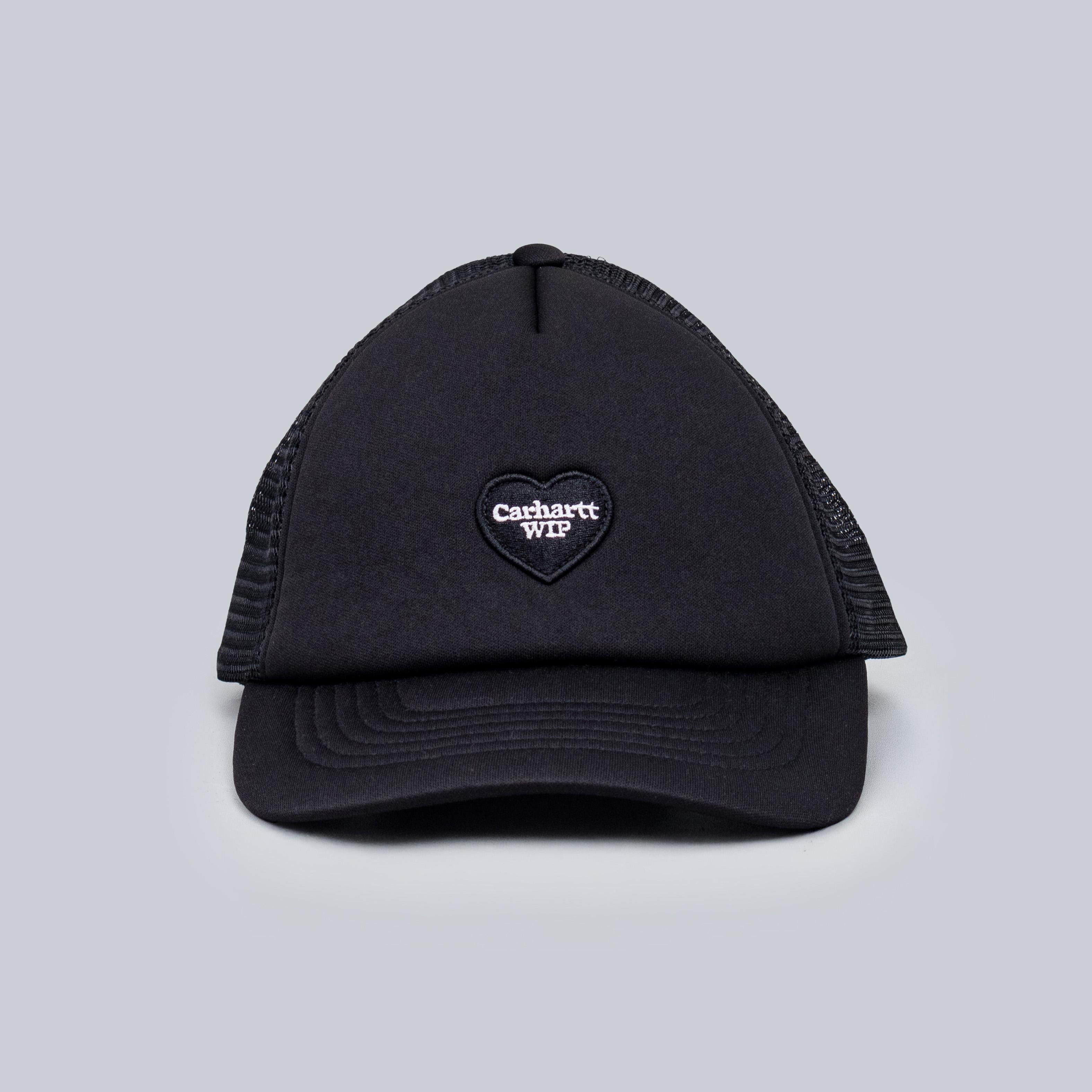 Carhartt Wip Hats Heart Patch Trucker Cap Black