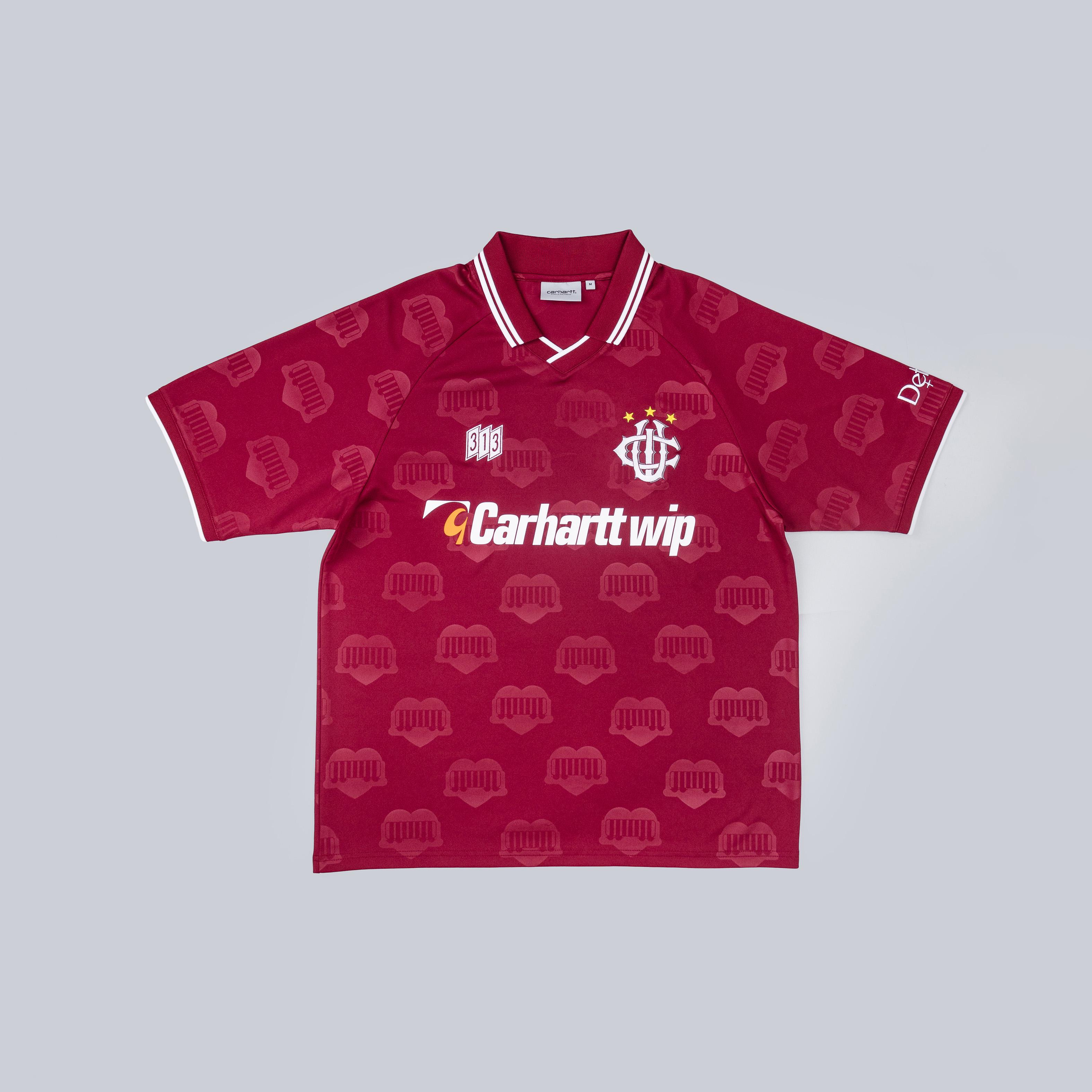 Carhartt Wip S/S Hartt's Football T-Shirt Maroon