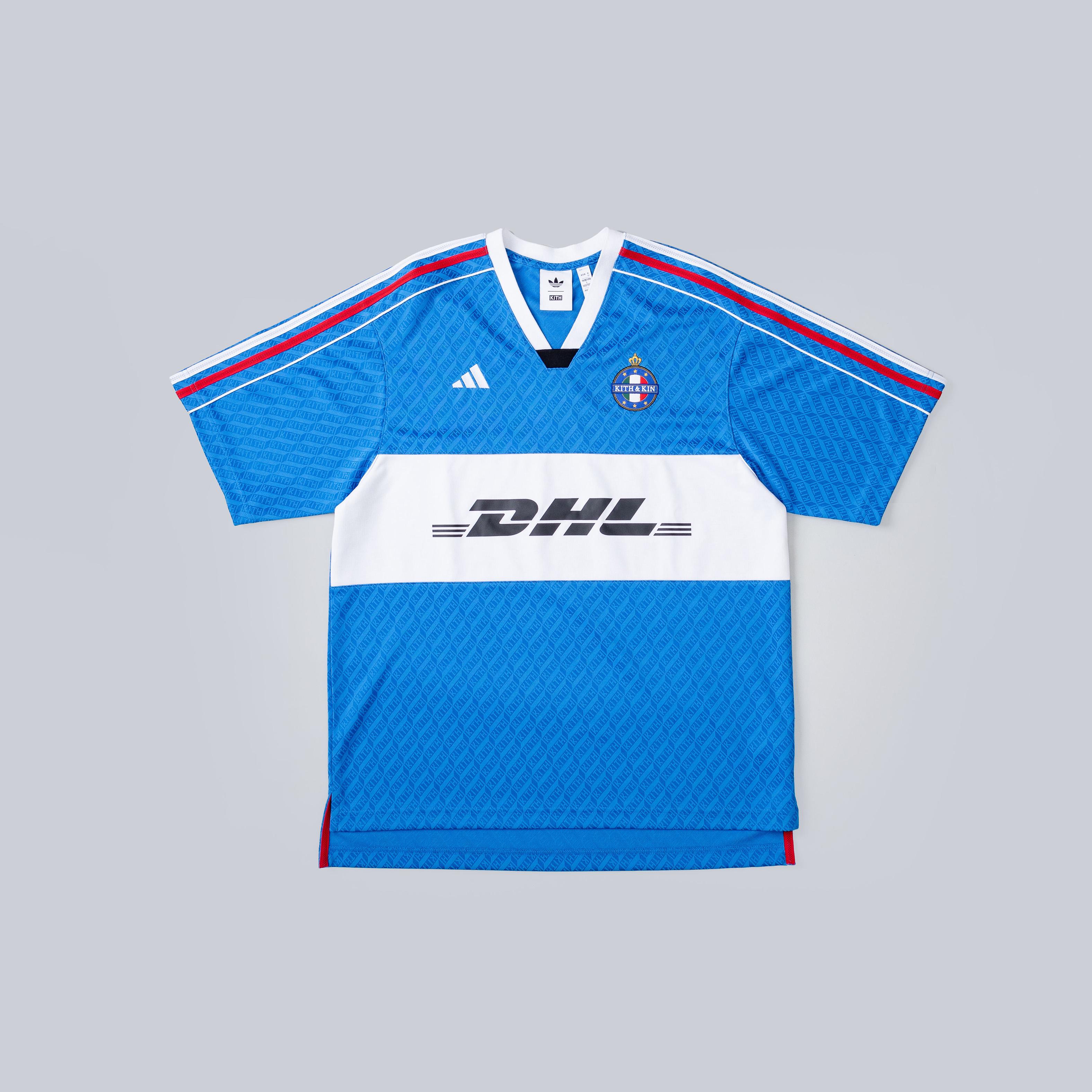 Kith X Adidas Football DHL Express Jersey Blue Burst