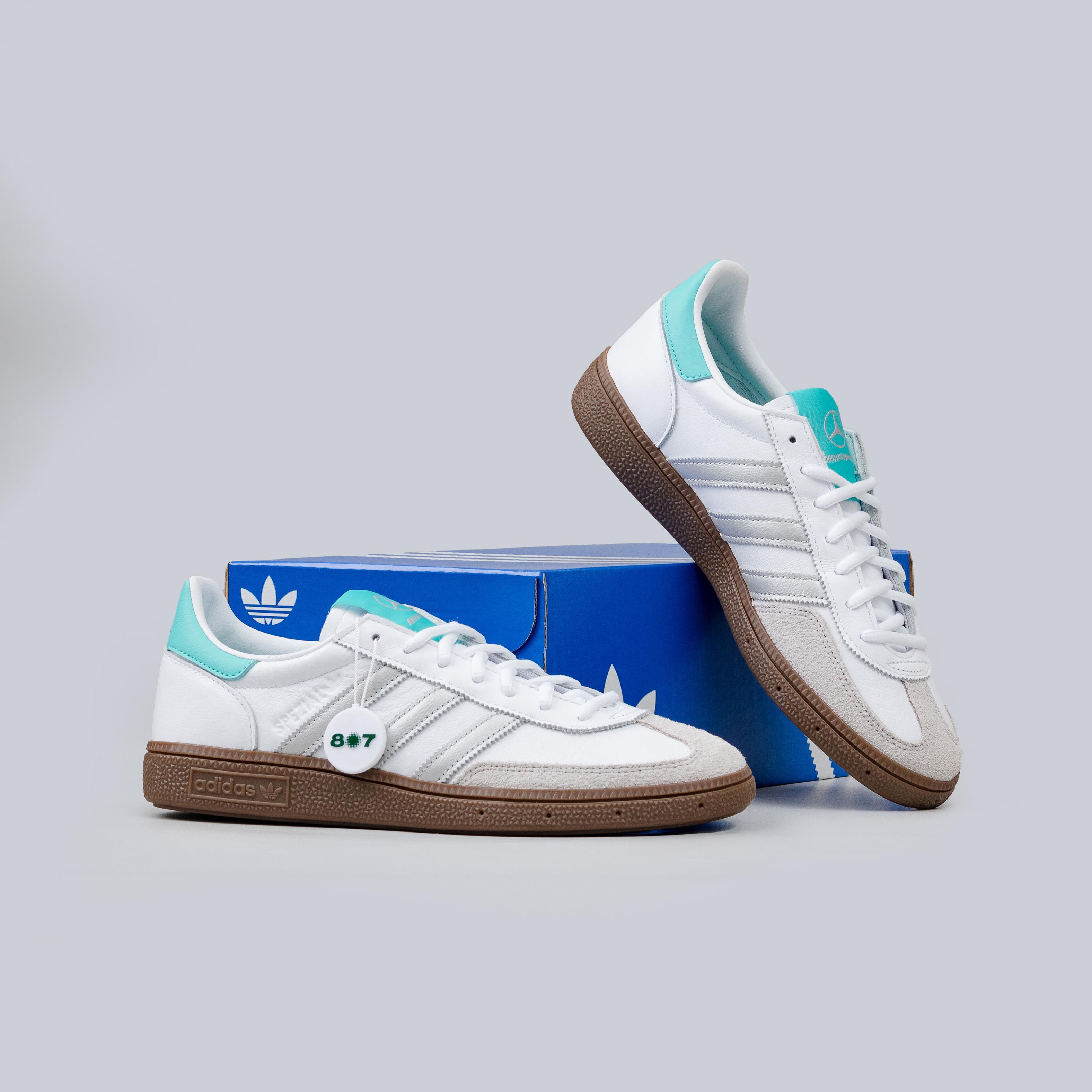 Adidas Handball Spezial Mercedes AMG Petronas F1 Team White Silver