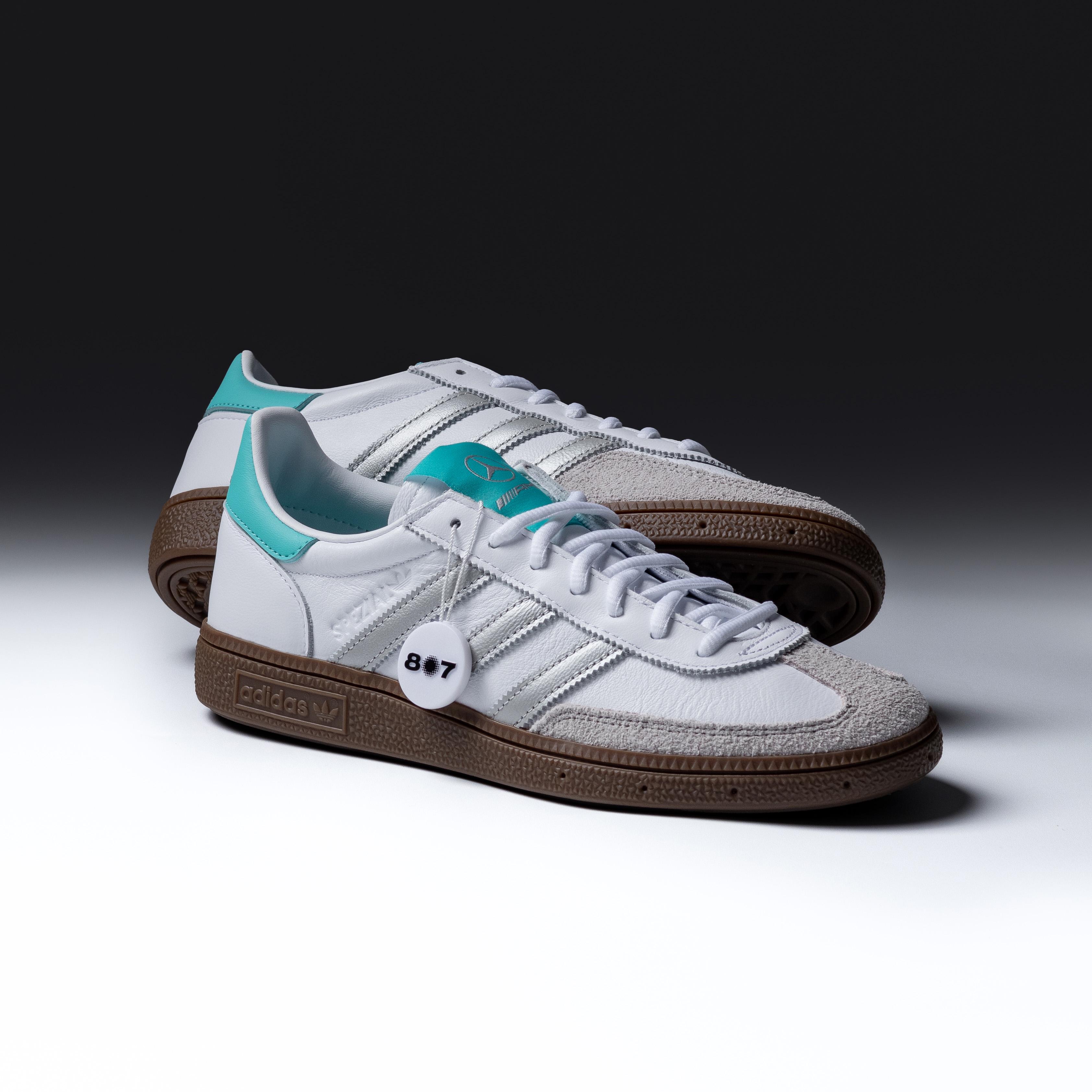 Adidas Handball Spezial Mercedes AMG Petronas F1 Team White Silver