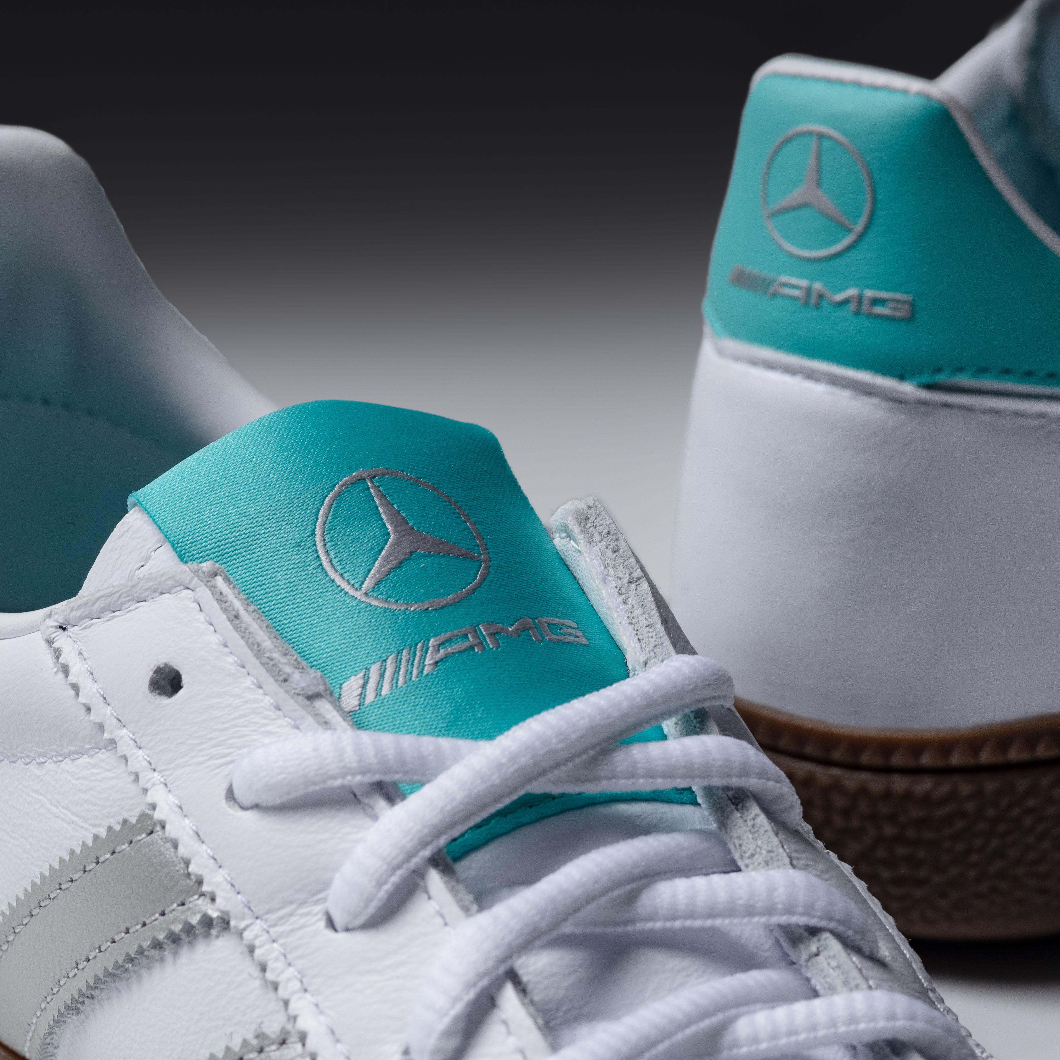 Adidas Handball Spezial Mercedes AMG Petronas F1 Team White Silver