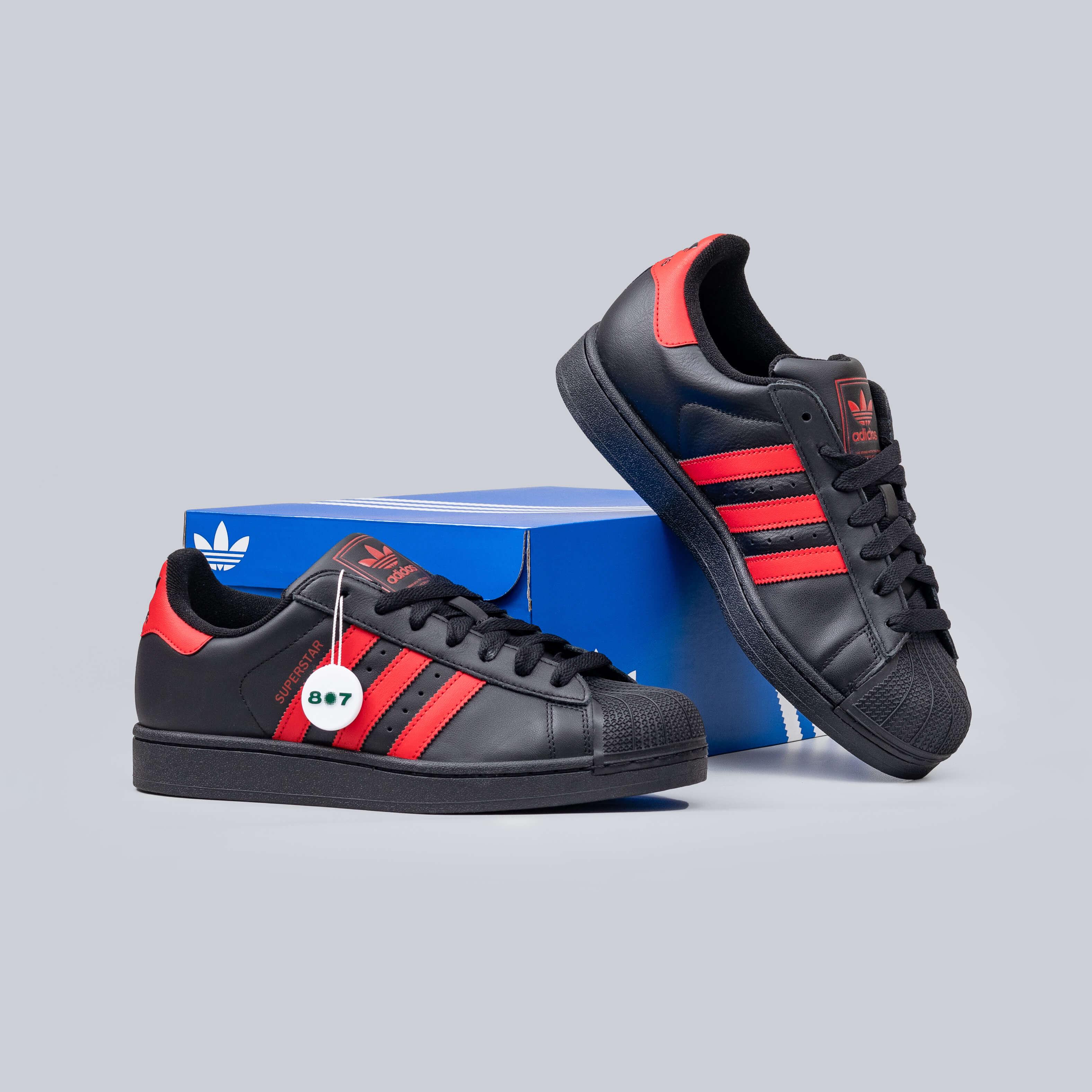 Adidas Superstar II Black Scarlet