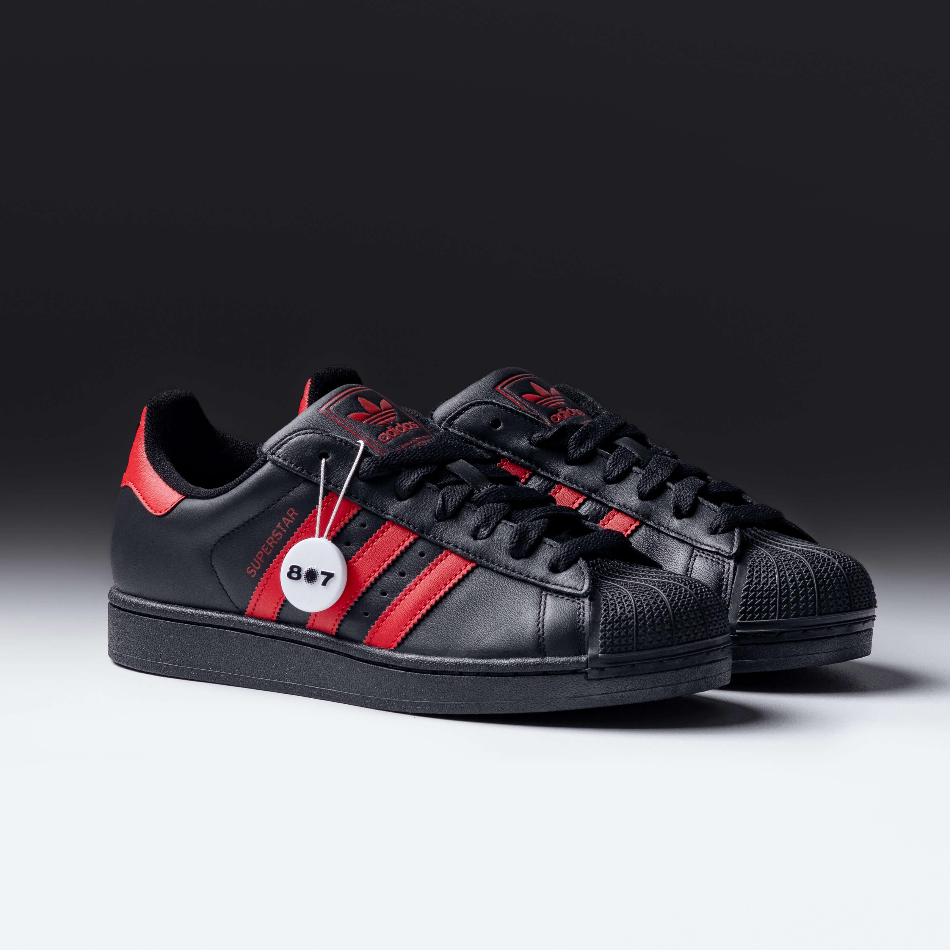 Adidas Superstar II Black Scarlet