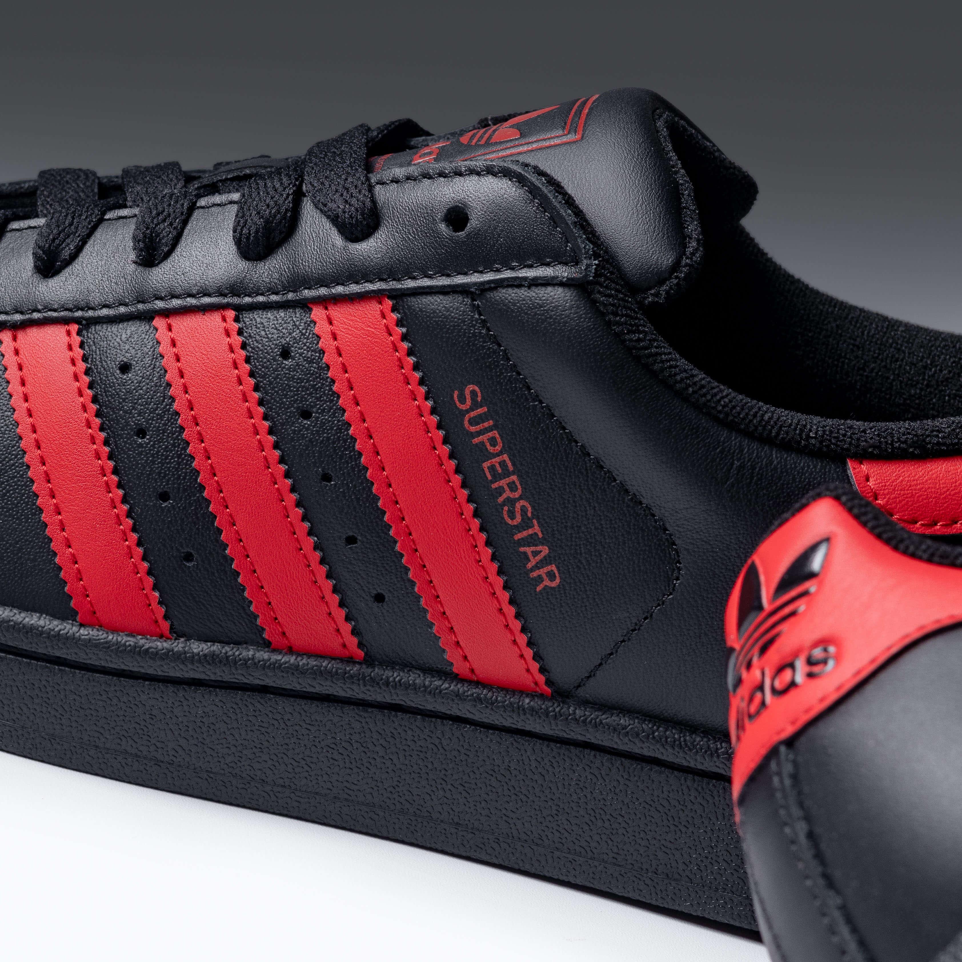 Adidas Superstar II Black Scarlet