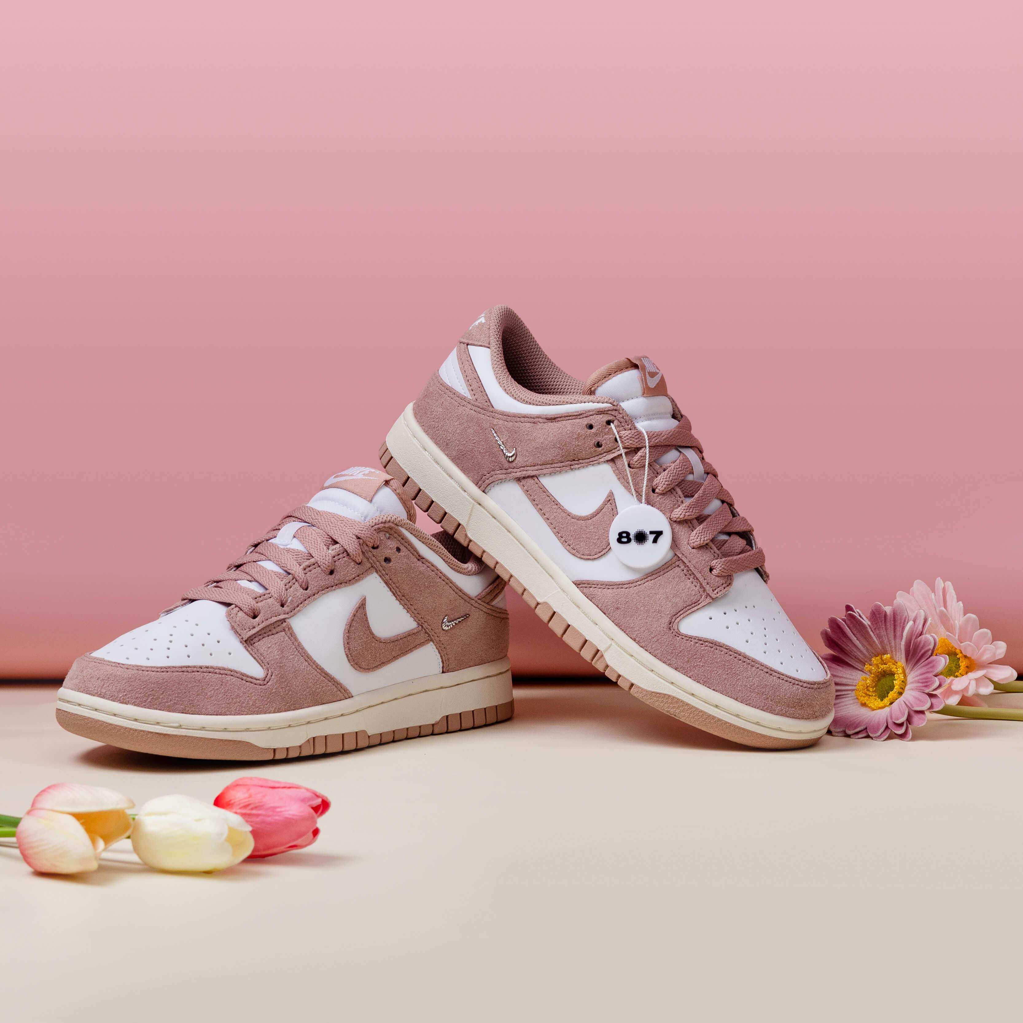 Dunk Low Rose Whisper Gold Mini Swoosh
