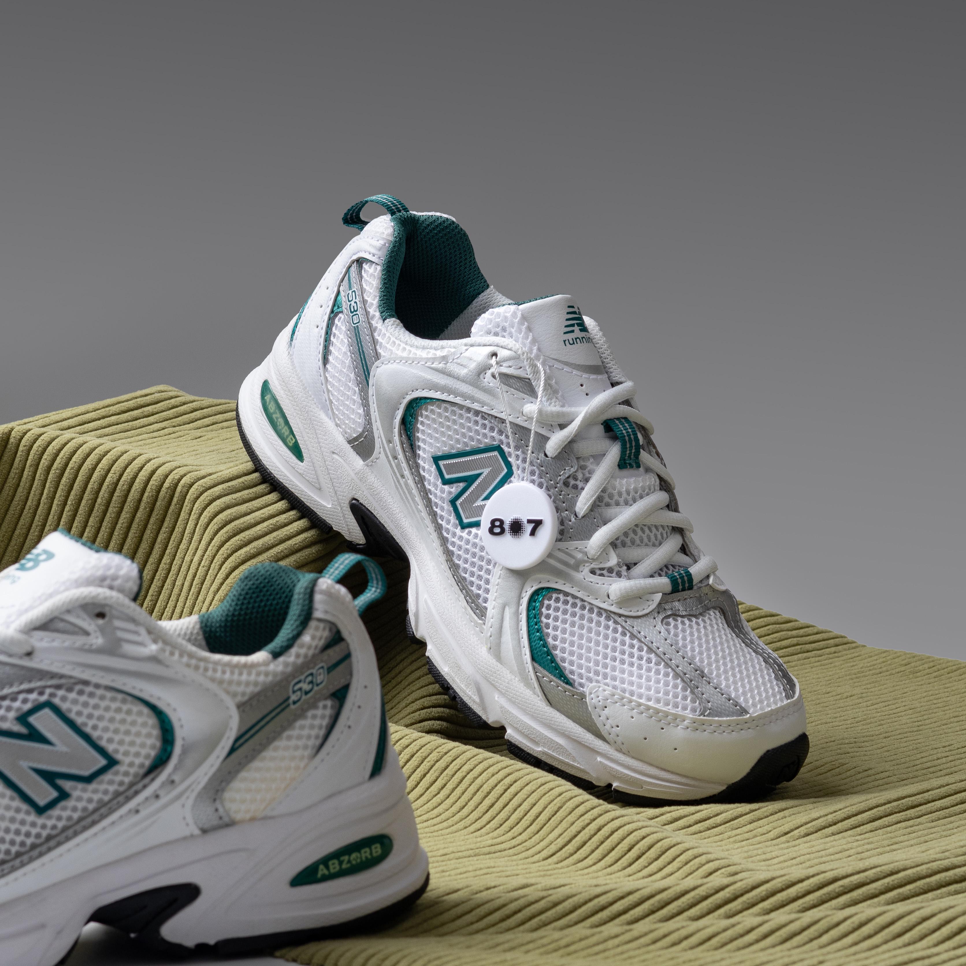 New Balance 530 White Silver Green