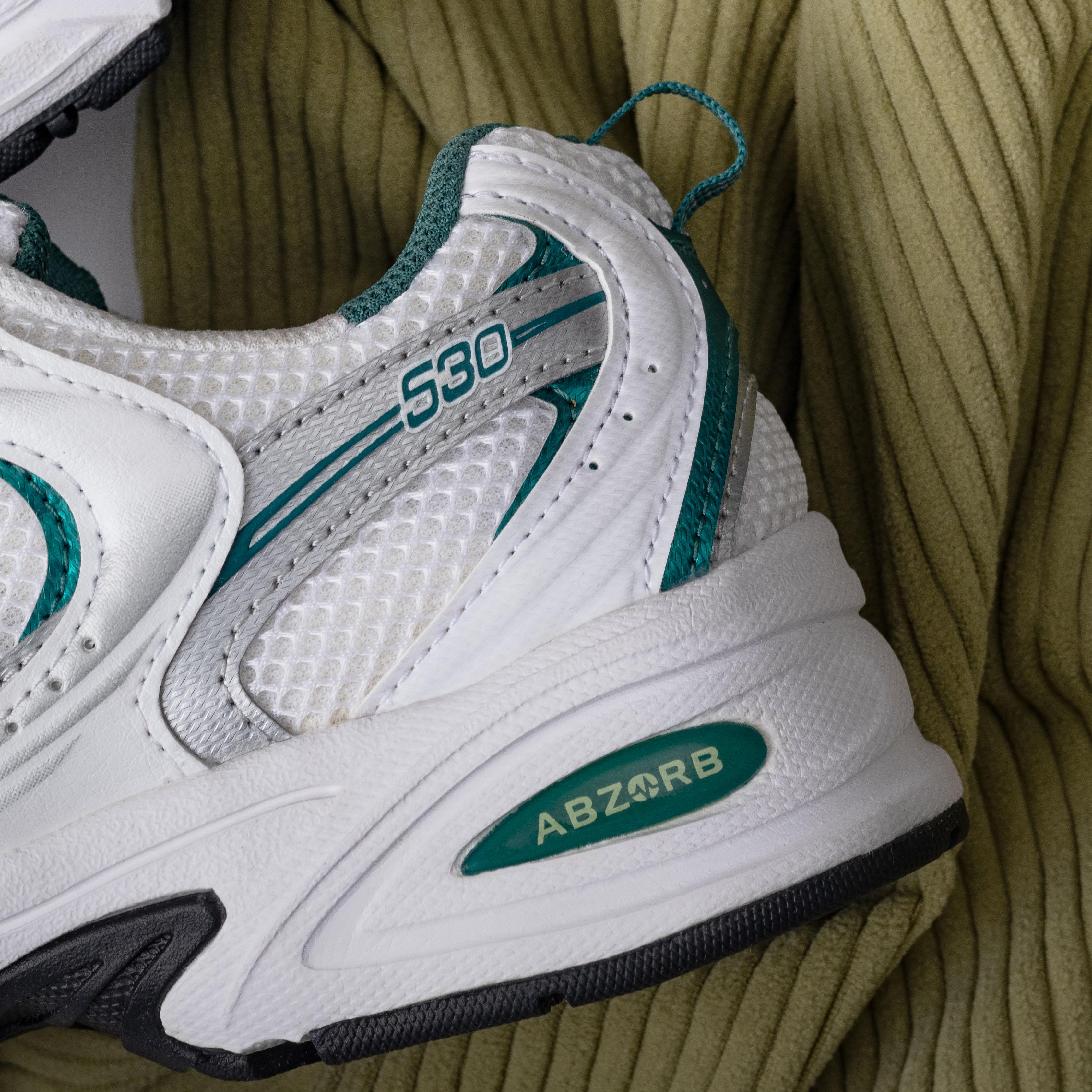 New Balance 530 White Silver Green