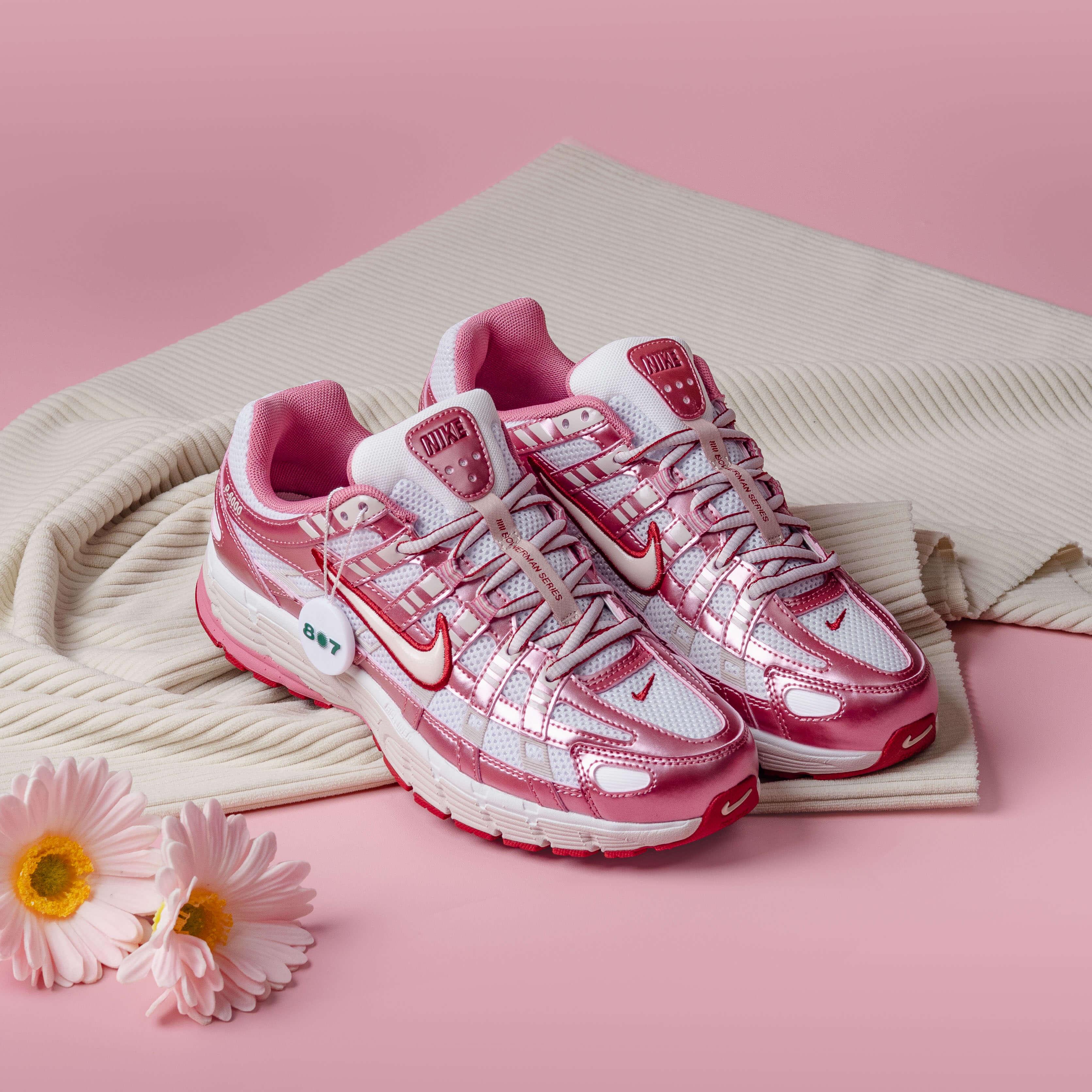 Nike P6000 White Silt Red Peony