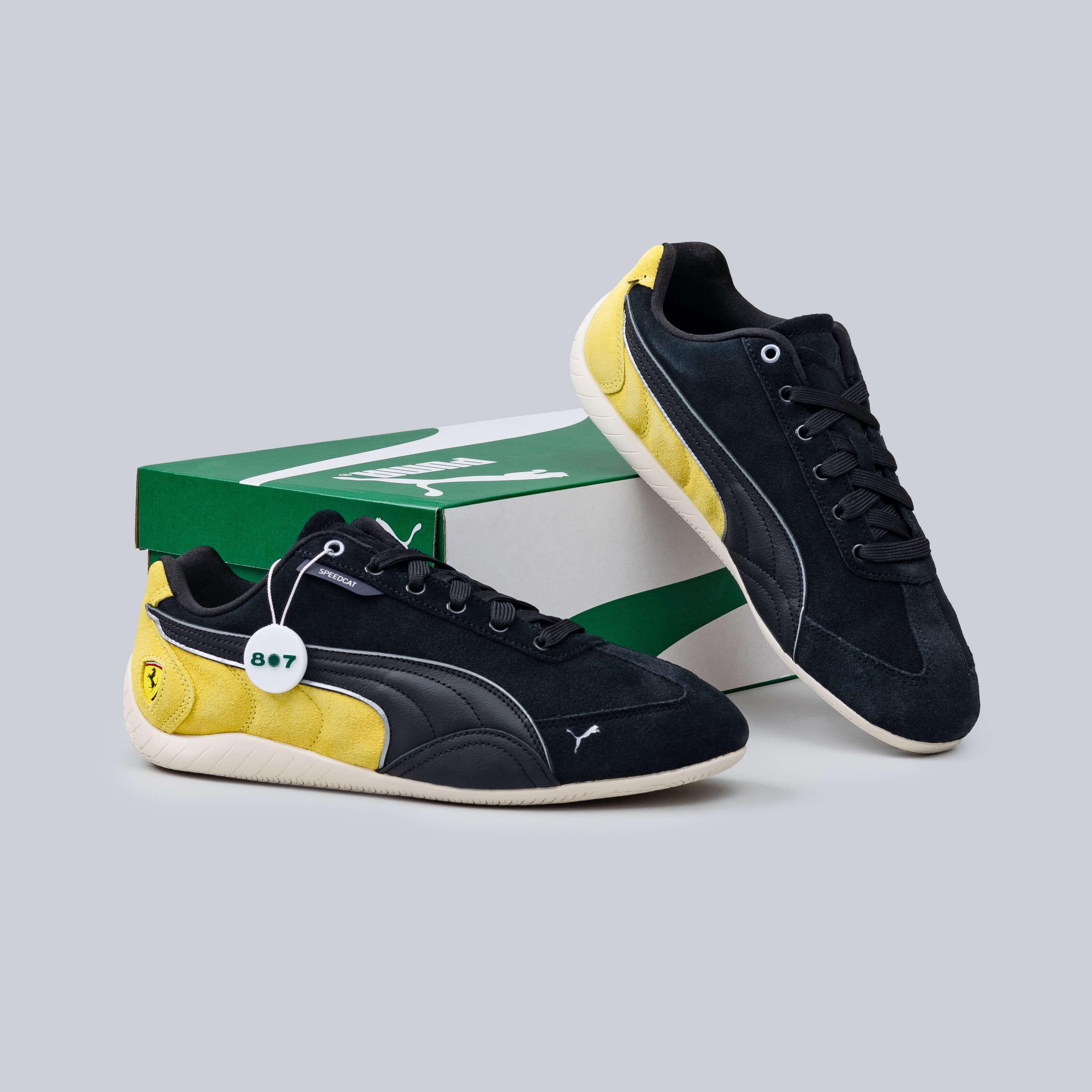 Puma Speedcat OG Ferrari Black Speed Yellow
