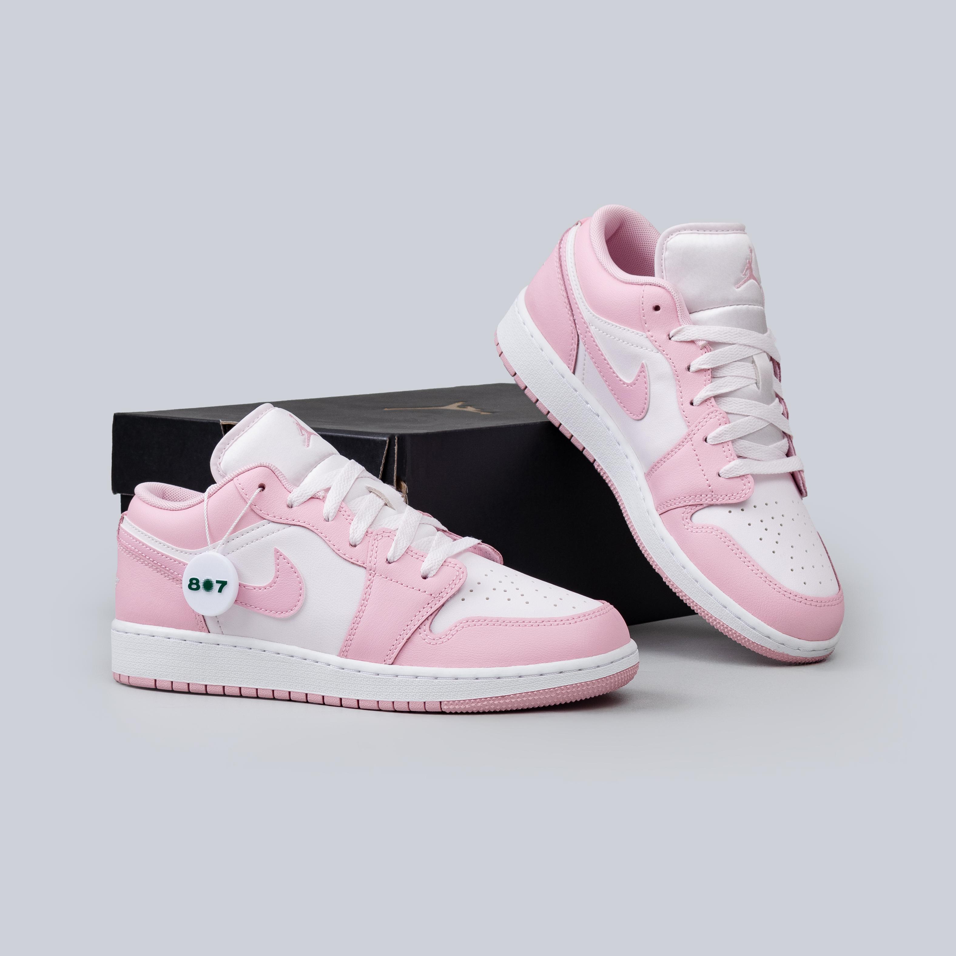 Air Jordan 1 Low Medium Soft Pink White GS Women