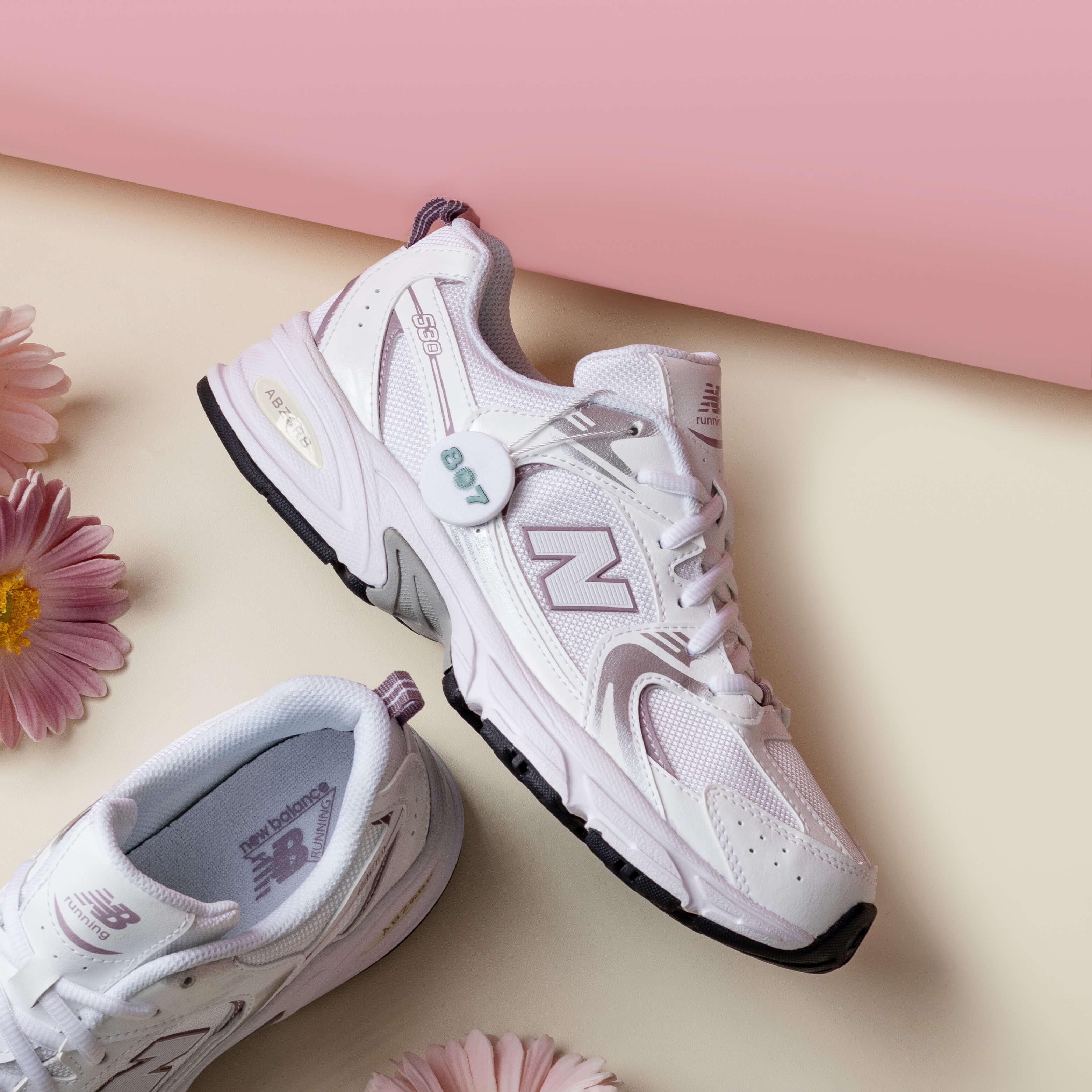 New Balance 530 White Pink Mauve GS Women