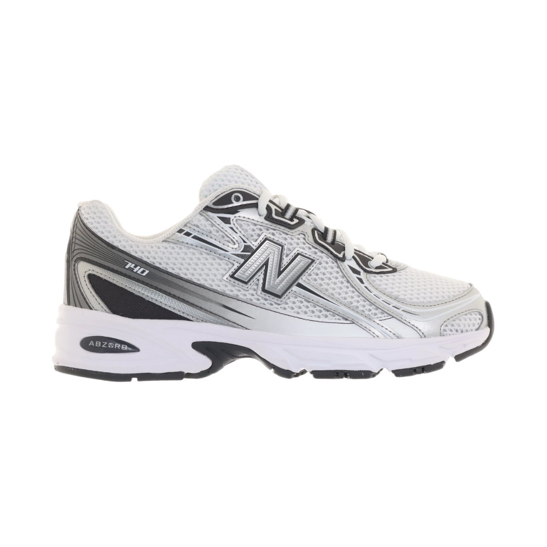 New Balance 740 White Metallic Silver Black GS Women