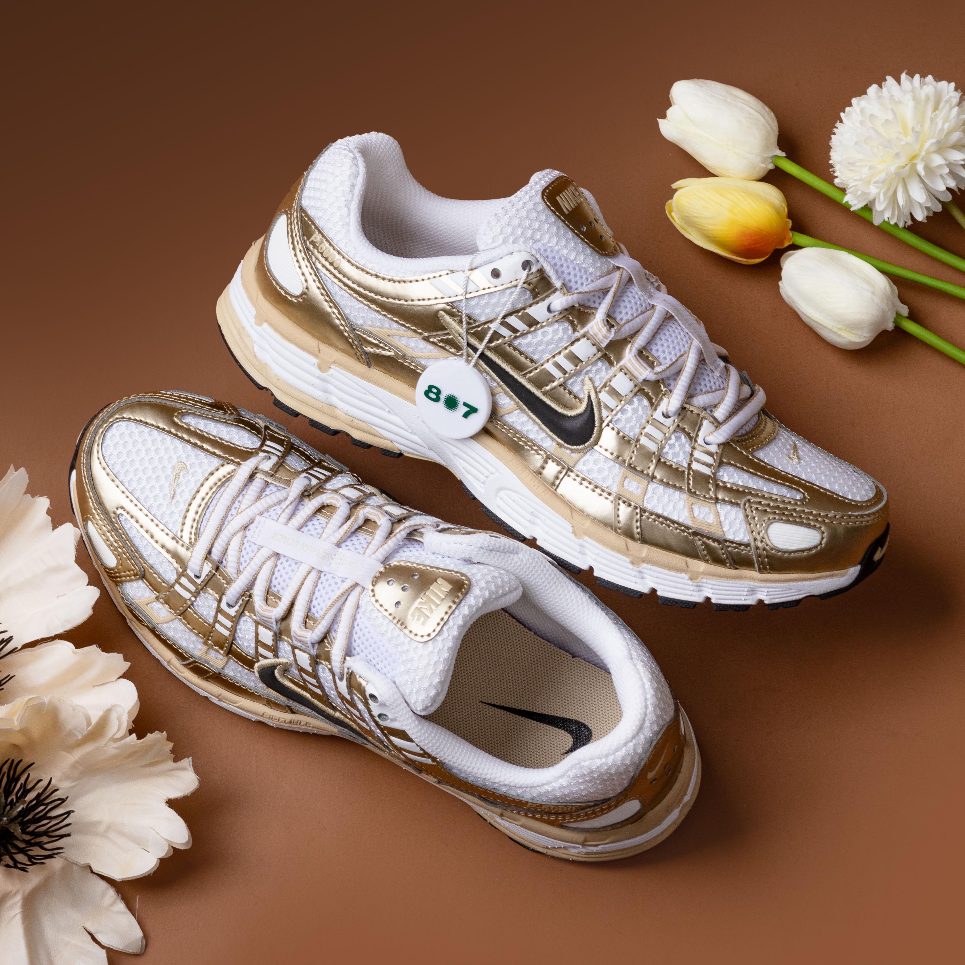 Nike P6000 Gold White Metallic