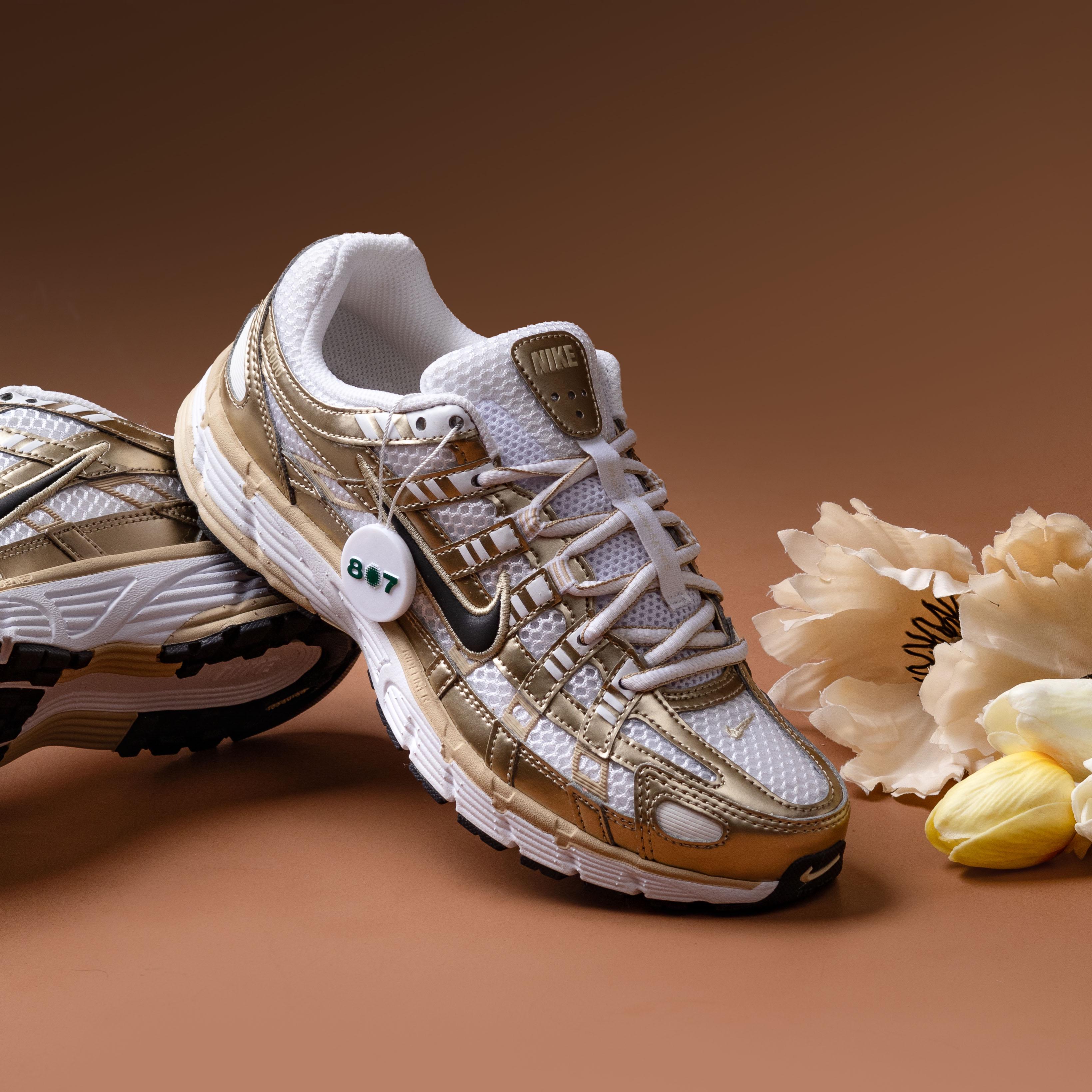 Nike P6000 Gold White Metallic