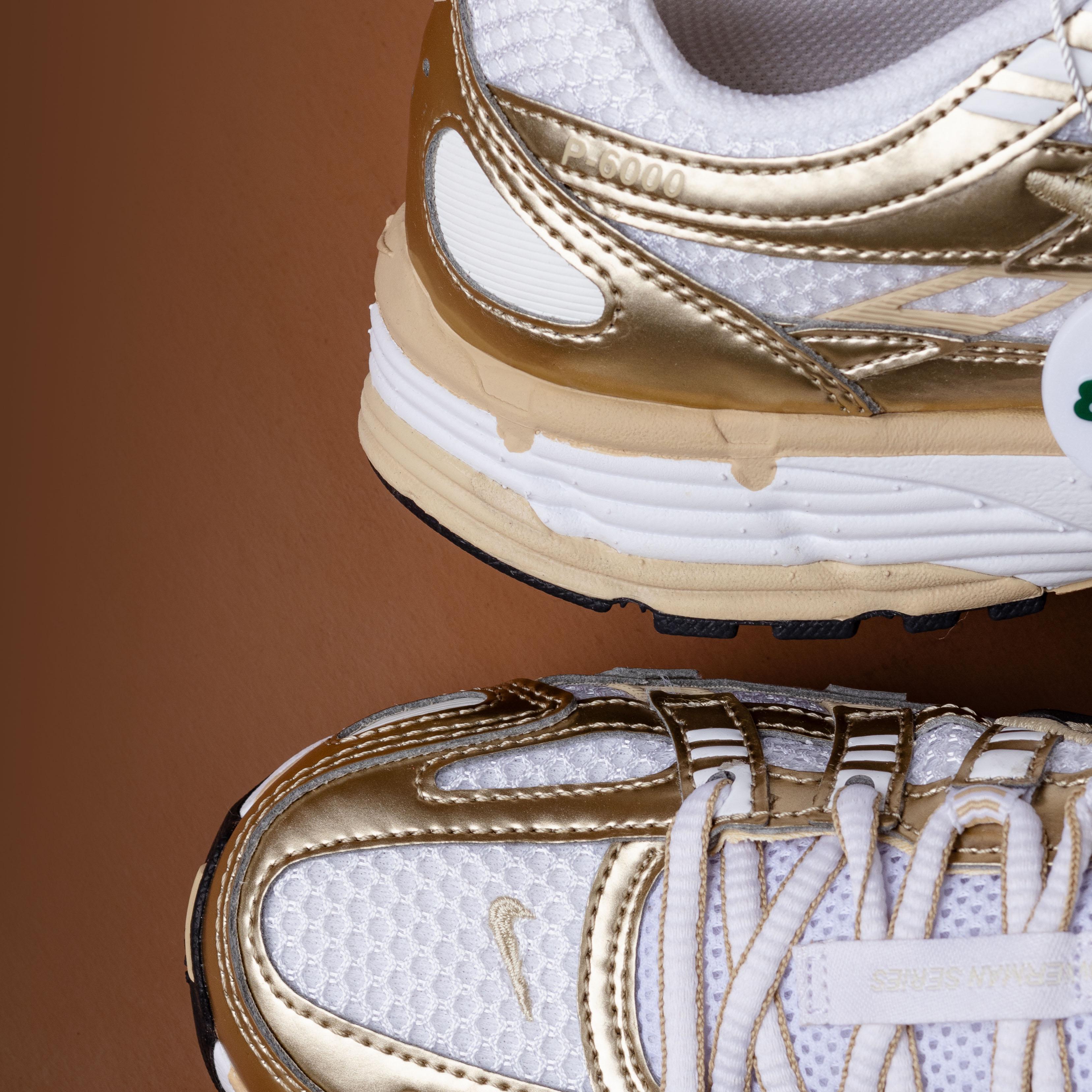 Nike P6000 Gold White Metallic