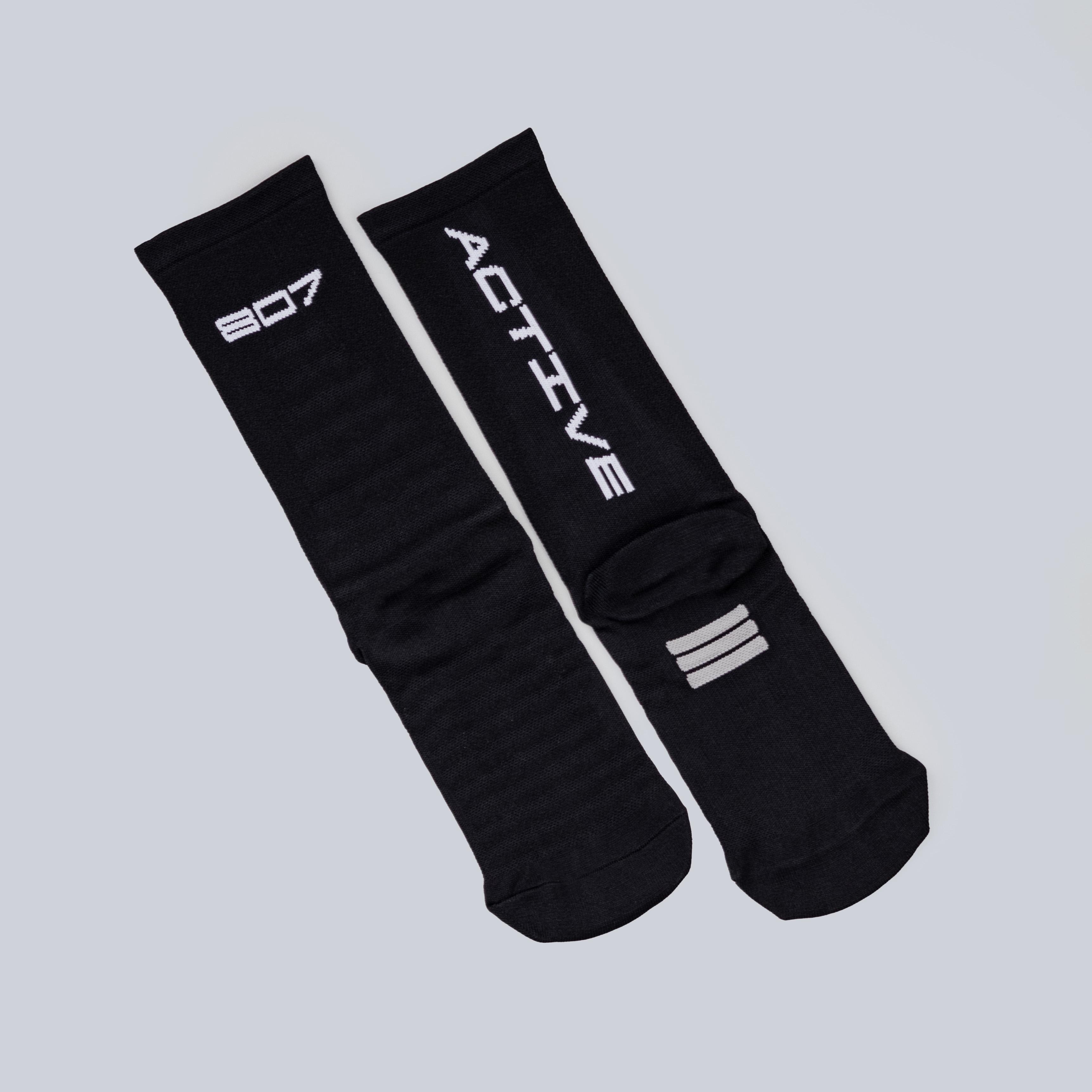 807 Identity Pace Black Running Sock 
