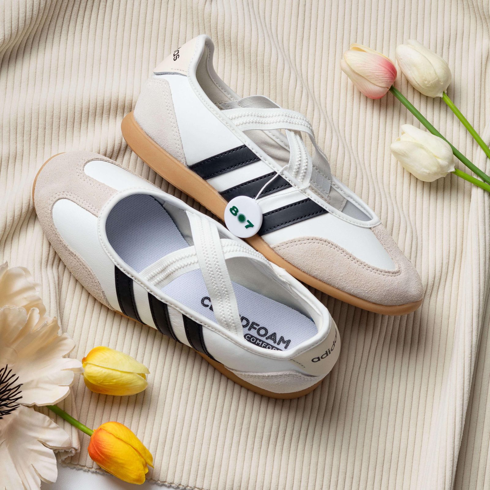Adidas Barreda Mary Jane White Black Gum