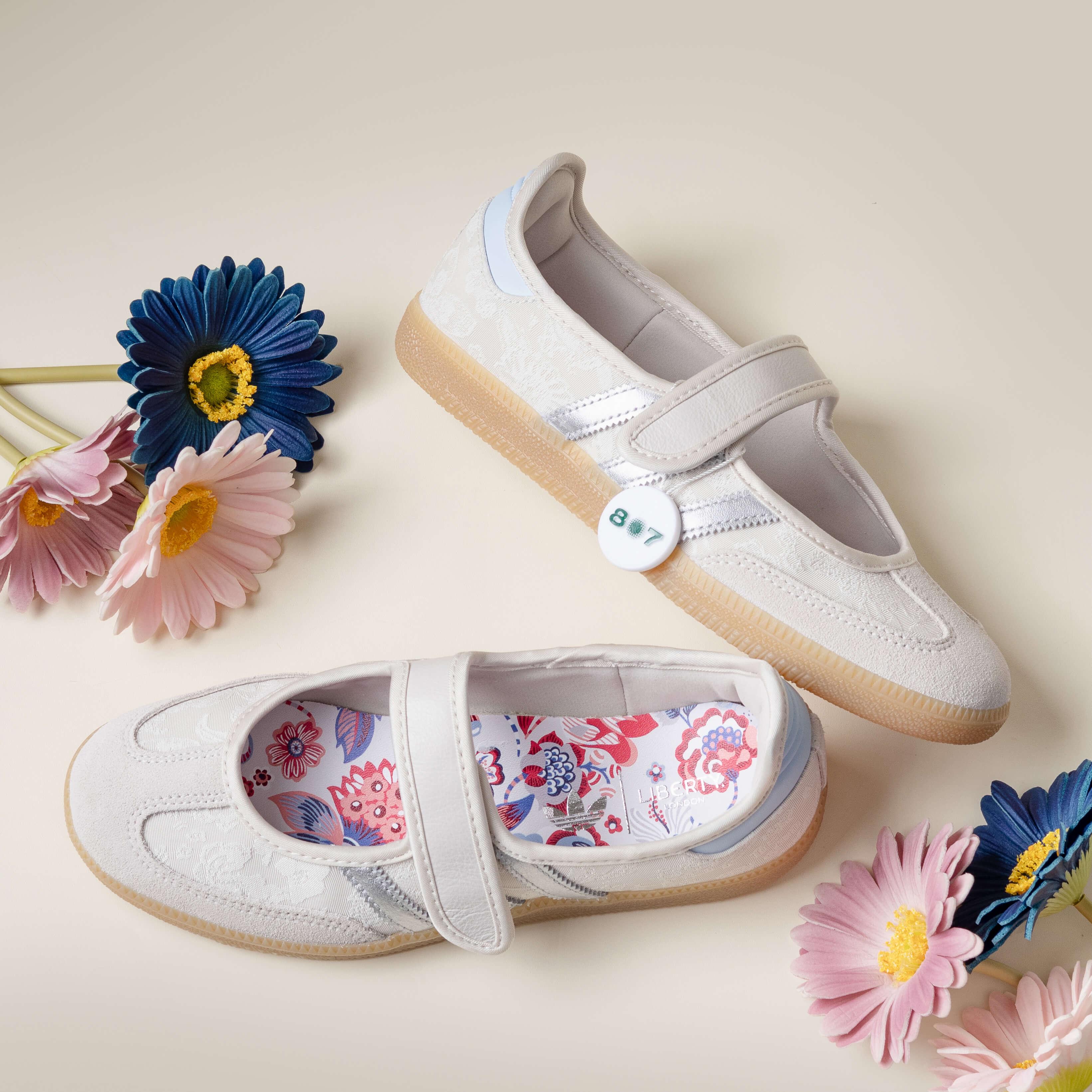 Adidas Samba Jane Liberty London Chalk Pearl Silver