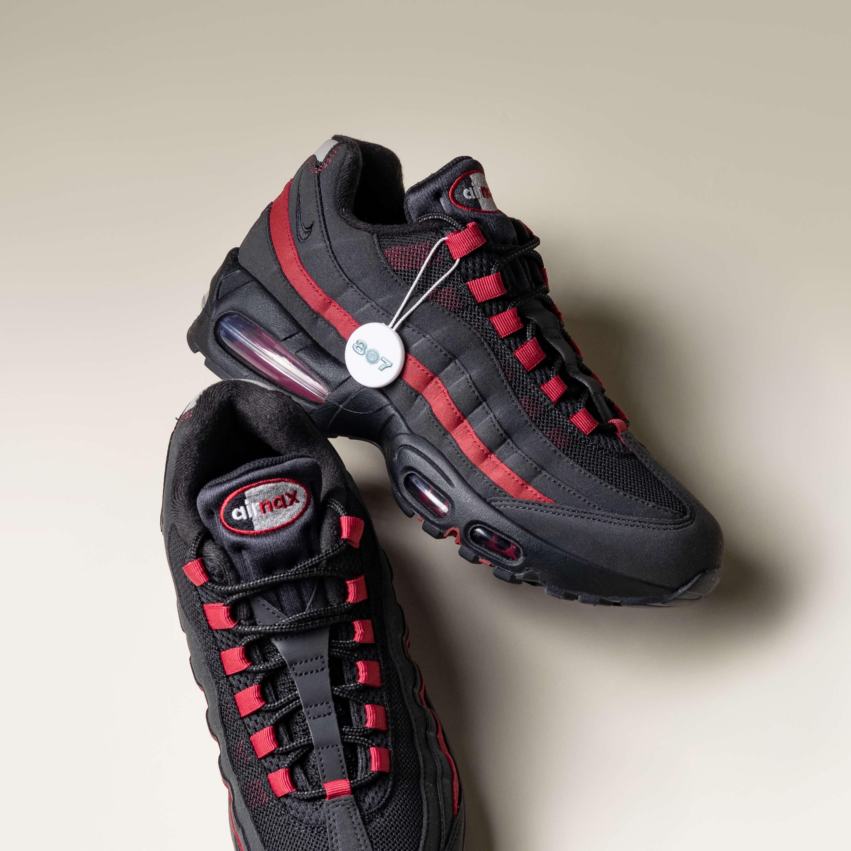 Air Max 95 OG Big Bubble Black Crimson Grey 