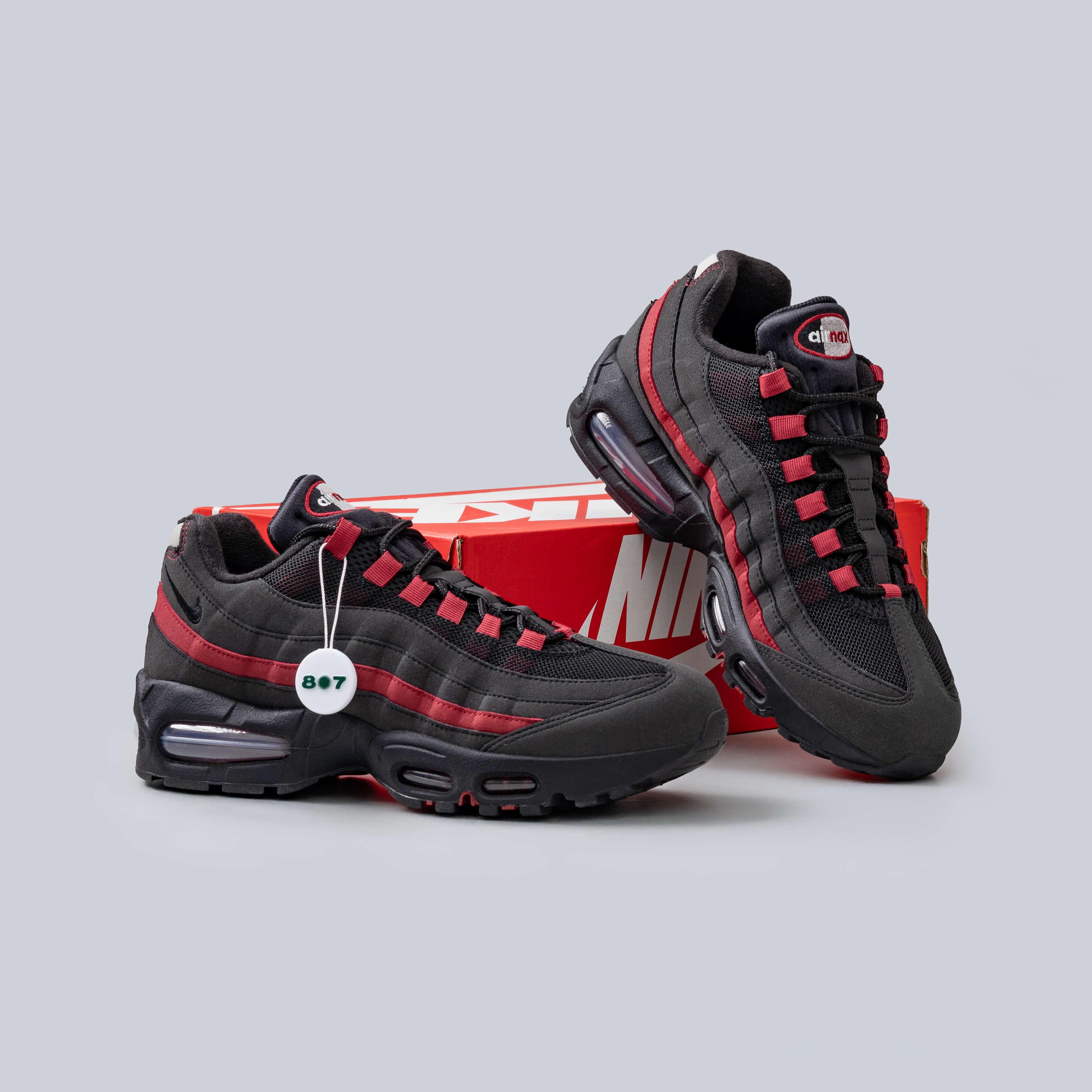 Air Max 95 OG Big Bubble Black Crimson Grey 