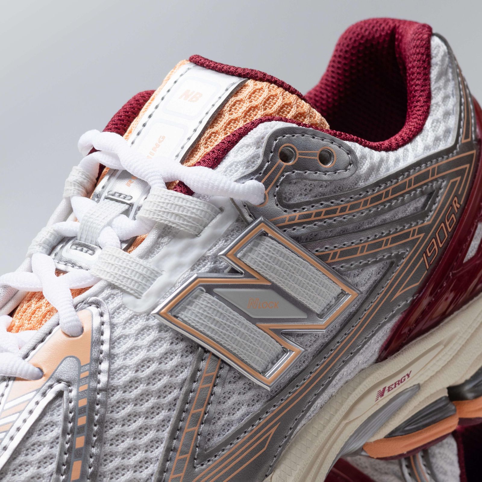 New Balance 1906R Silver Metallic Monarch Burgundy GS Women