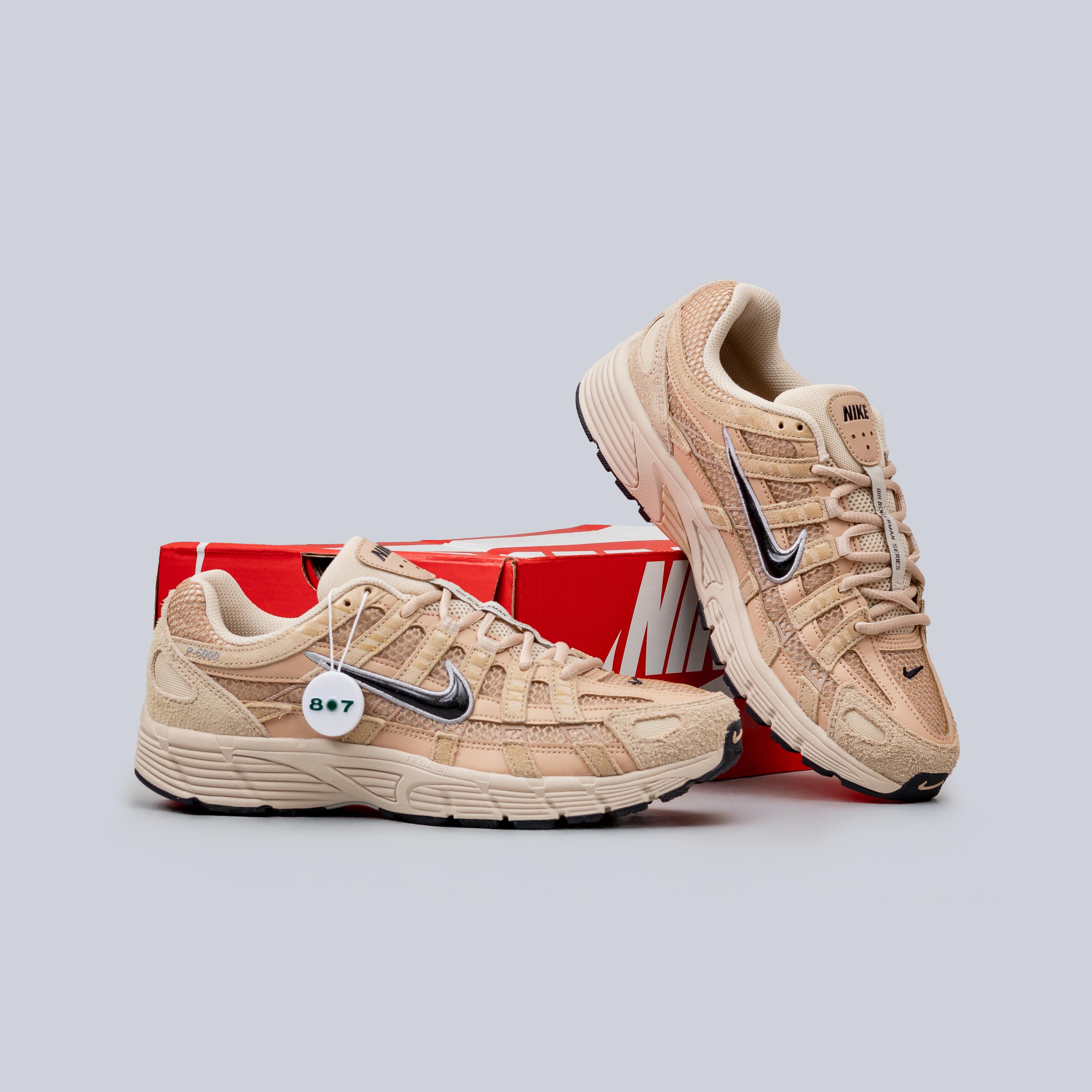 Nike P6000 Hemp Sanddrift Metallic Silver Black