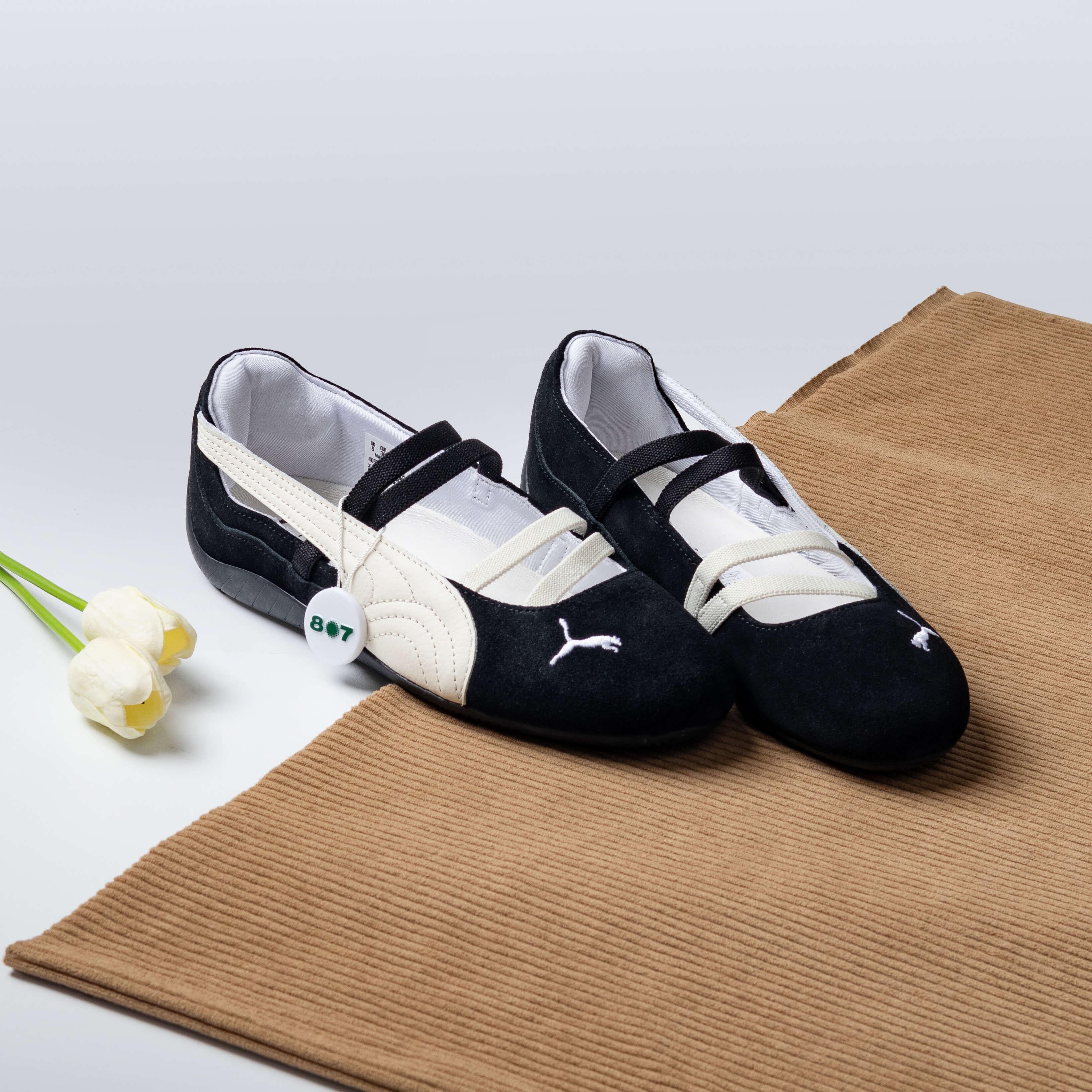 Puma Speedcat Ballet Black White Suede Leather 