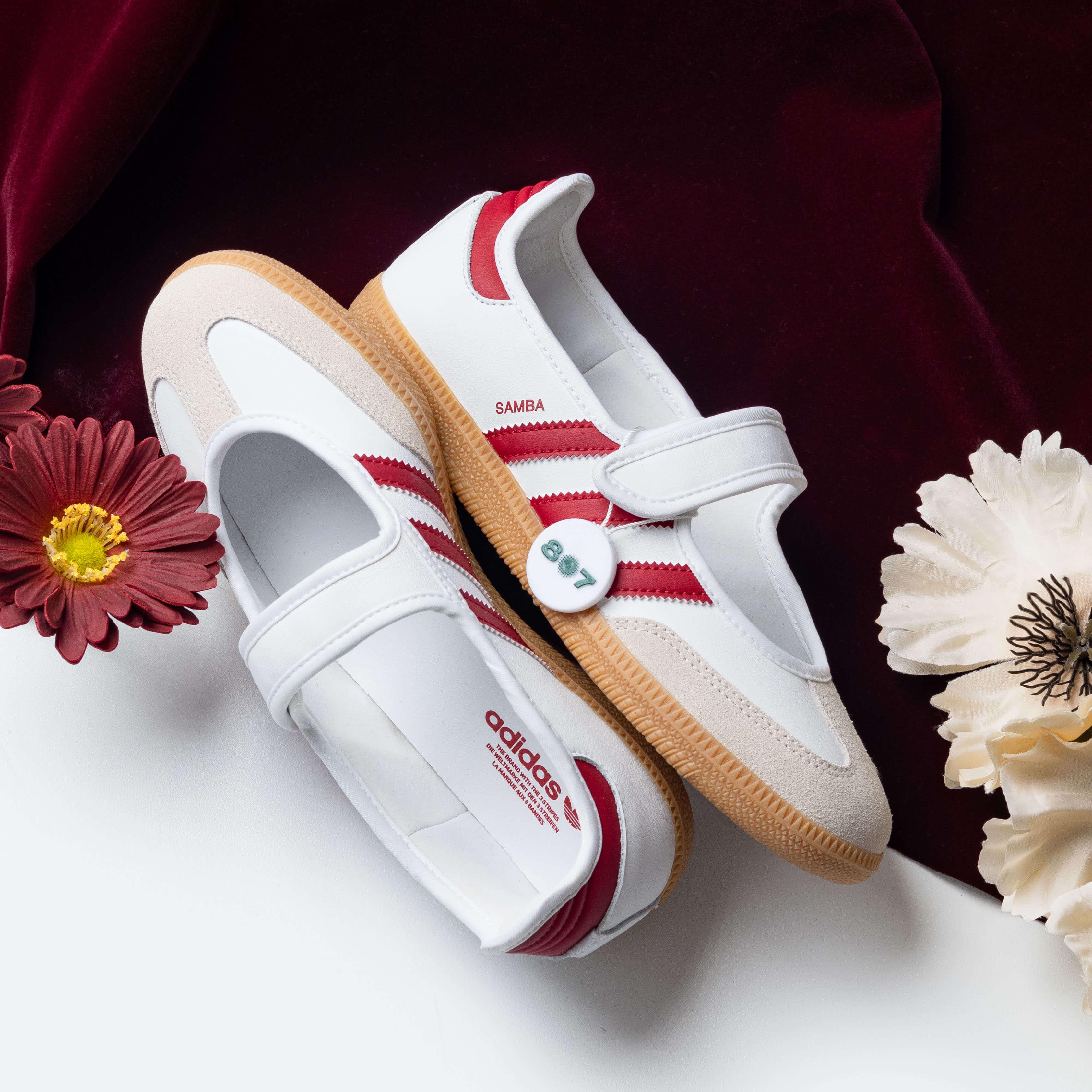 Adidas Samba Jane White Red