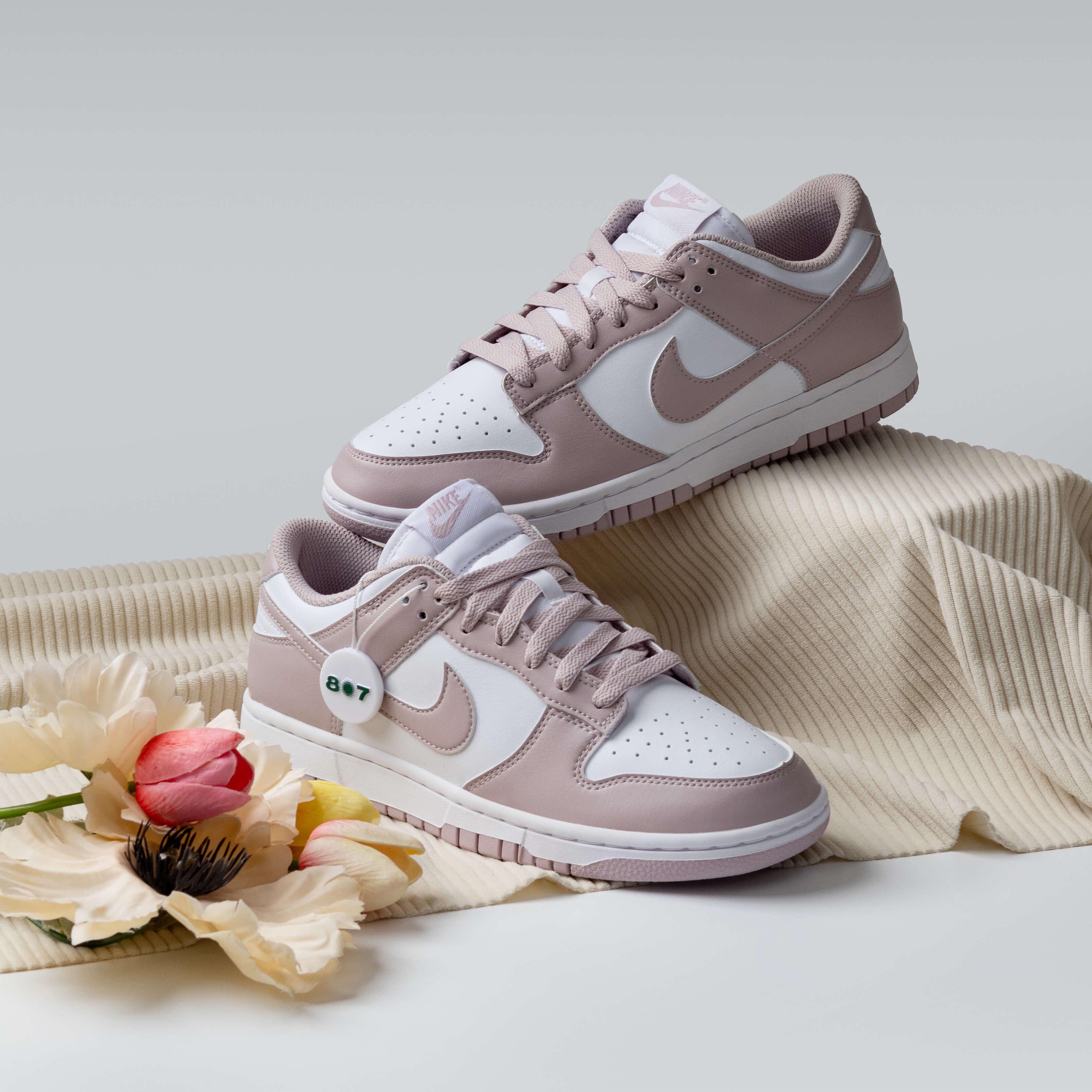 Dunk Low White Particle Rose