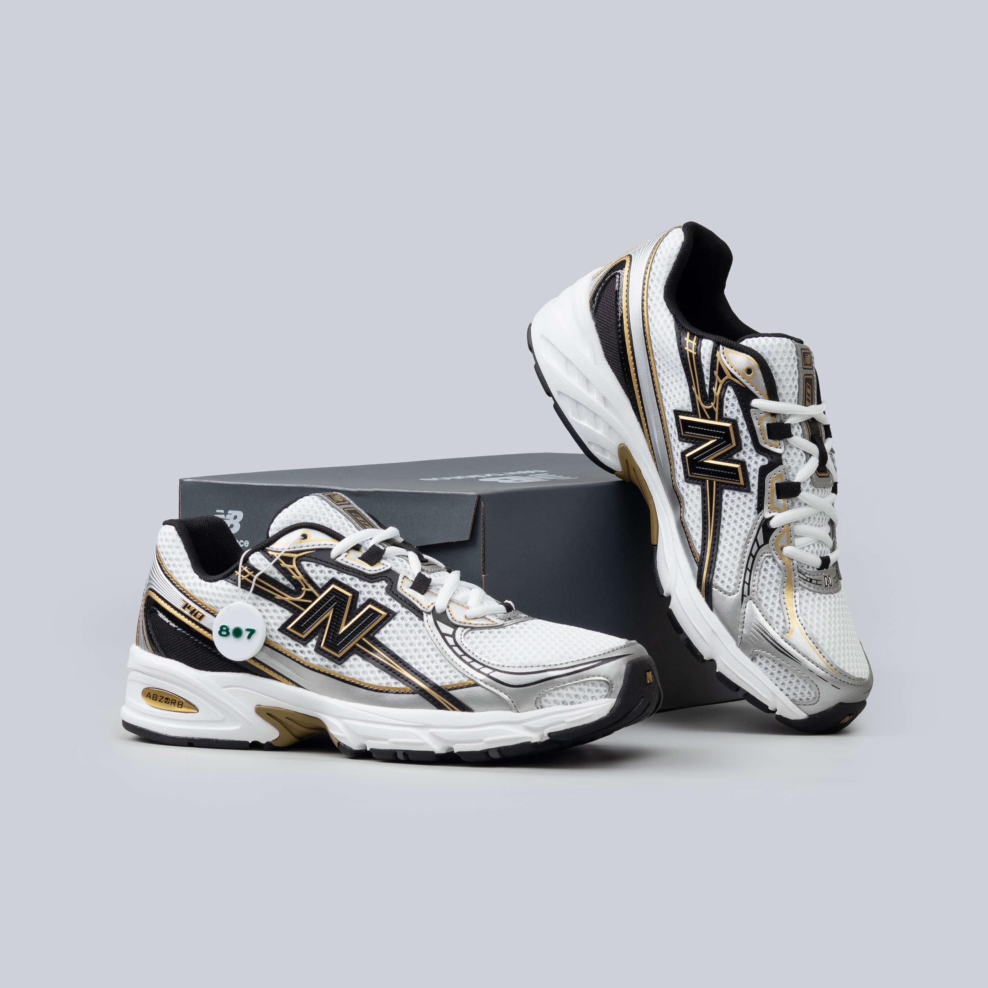 New Balance 740 White Metallic Gold