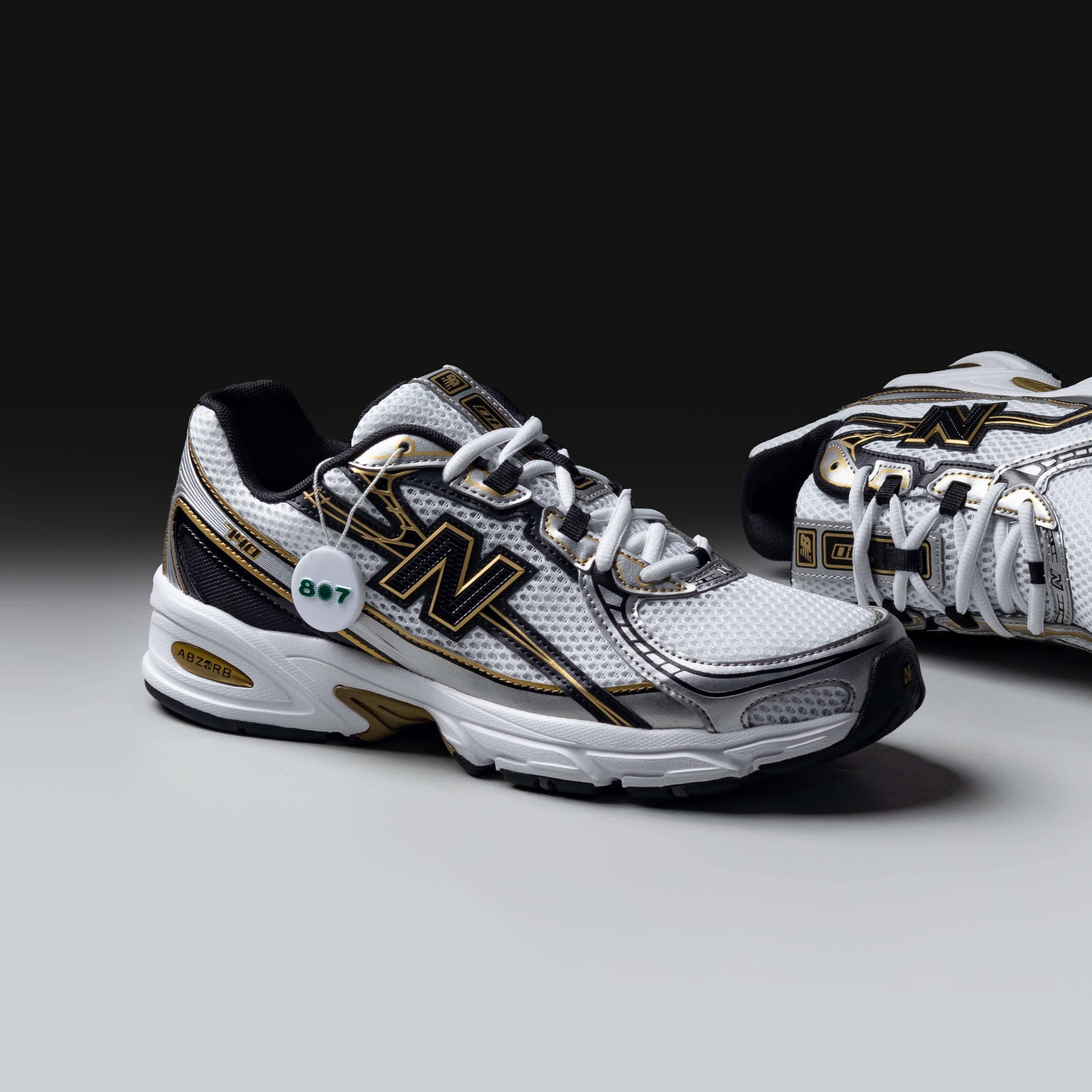 New Balance 740 White Metallic Gold