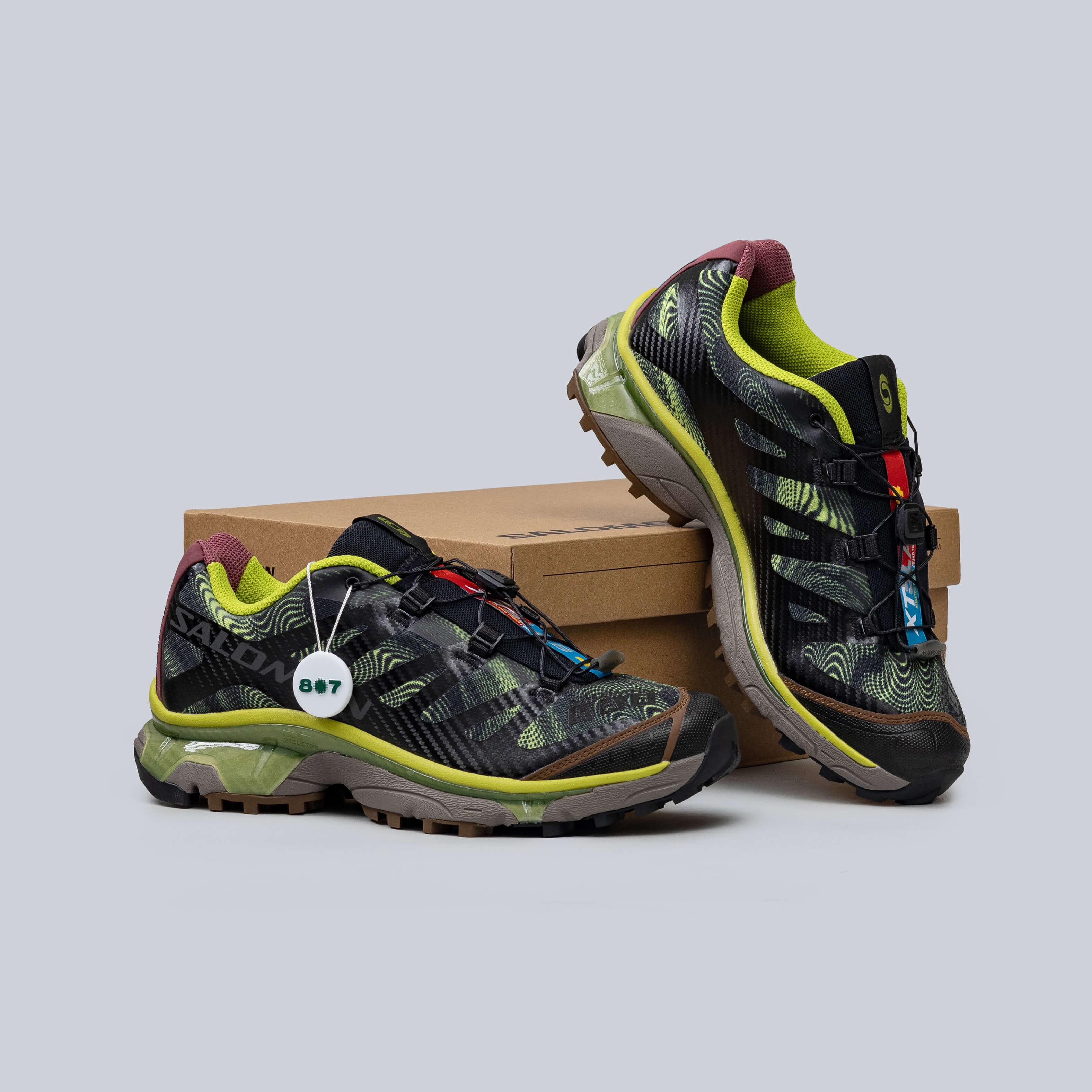 Salomon XT4 OG Rave at Dawn Black Dark Citron
